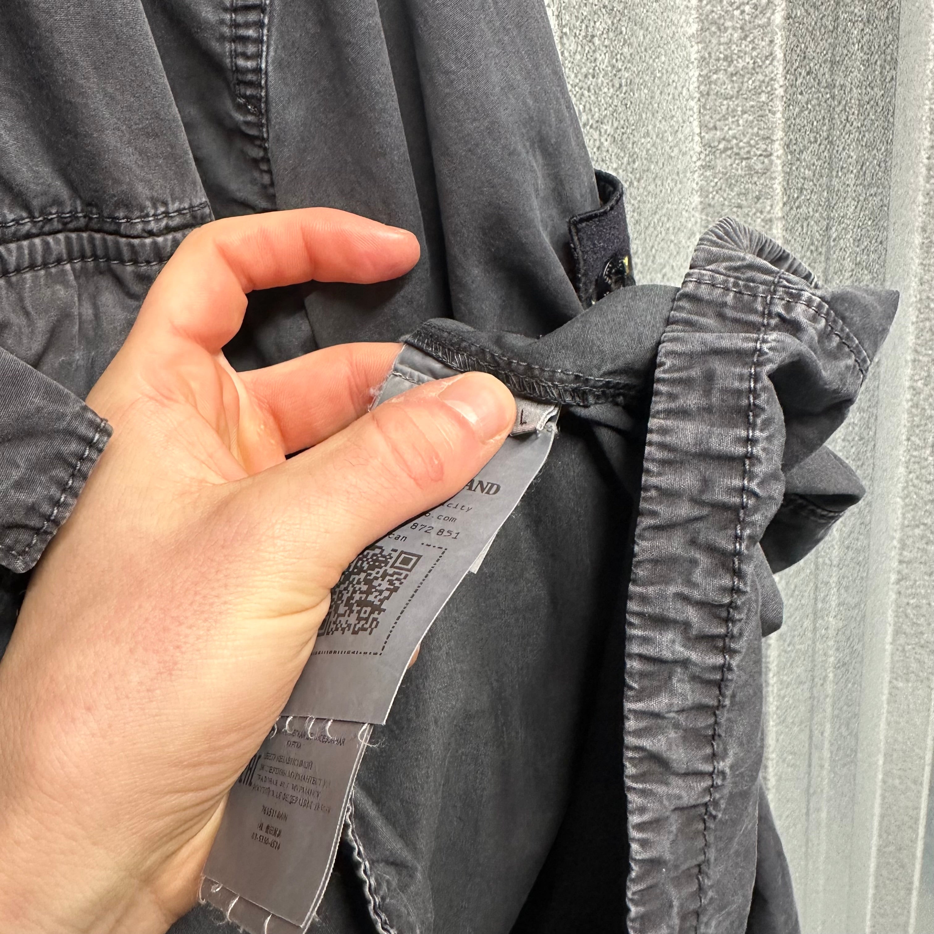 Stone Island Zip Up Double Pocket Canvas Overshirt