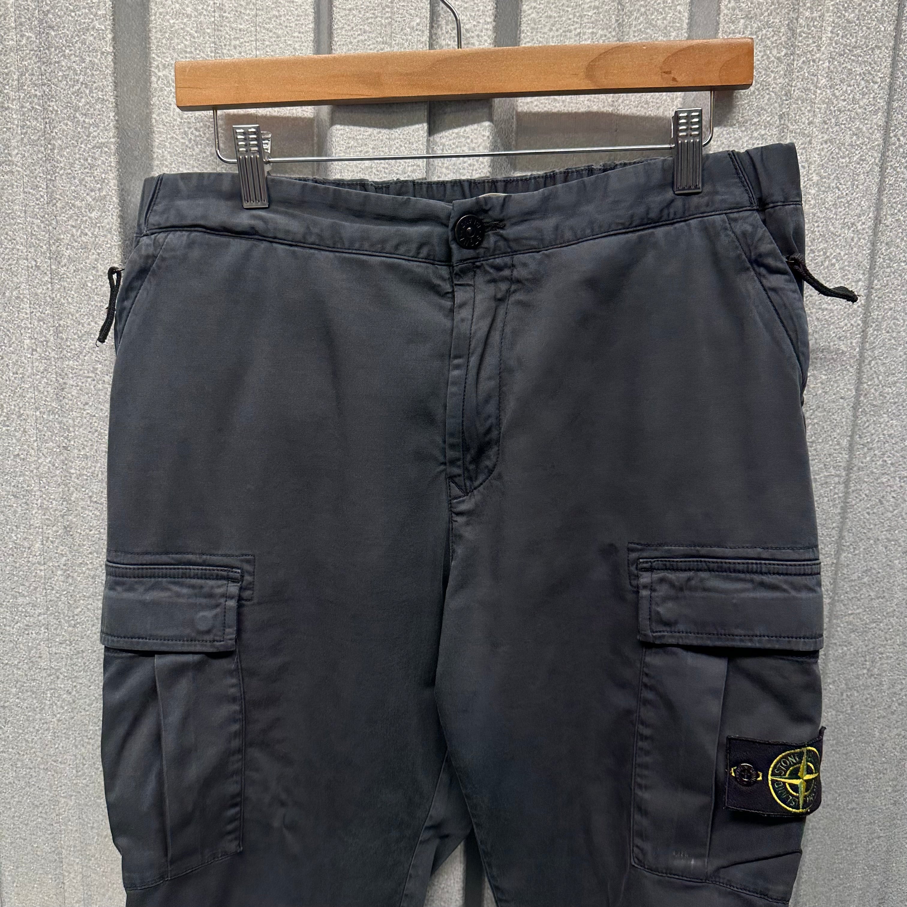 Stone Island Cargo Trousers with Cuffed Bottoms