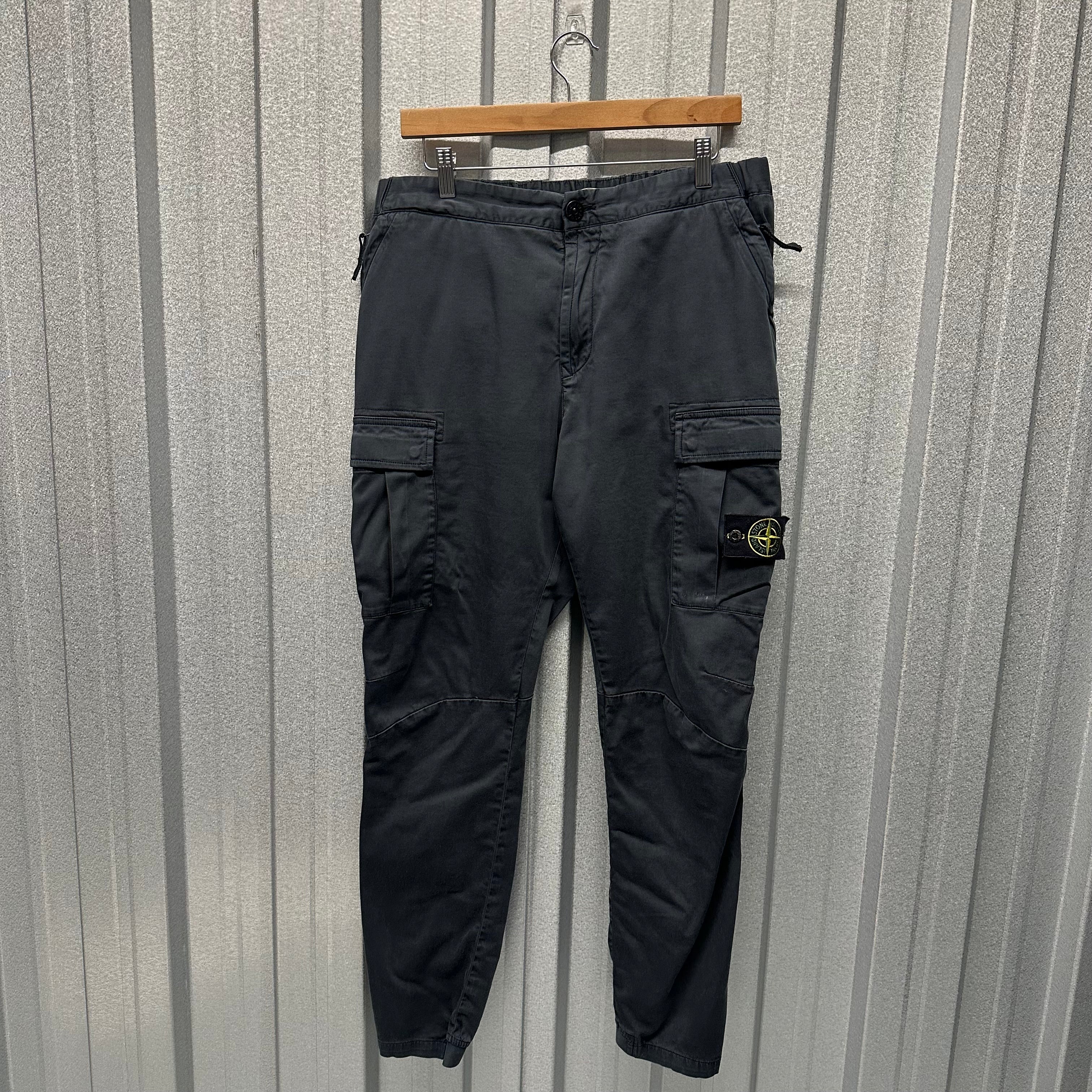 Stone Island Cargo Trousers with Cuffed Bottoms
