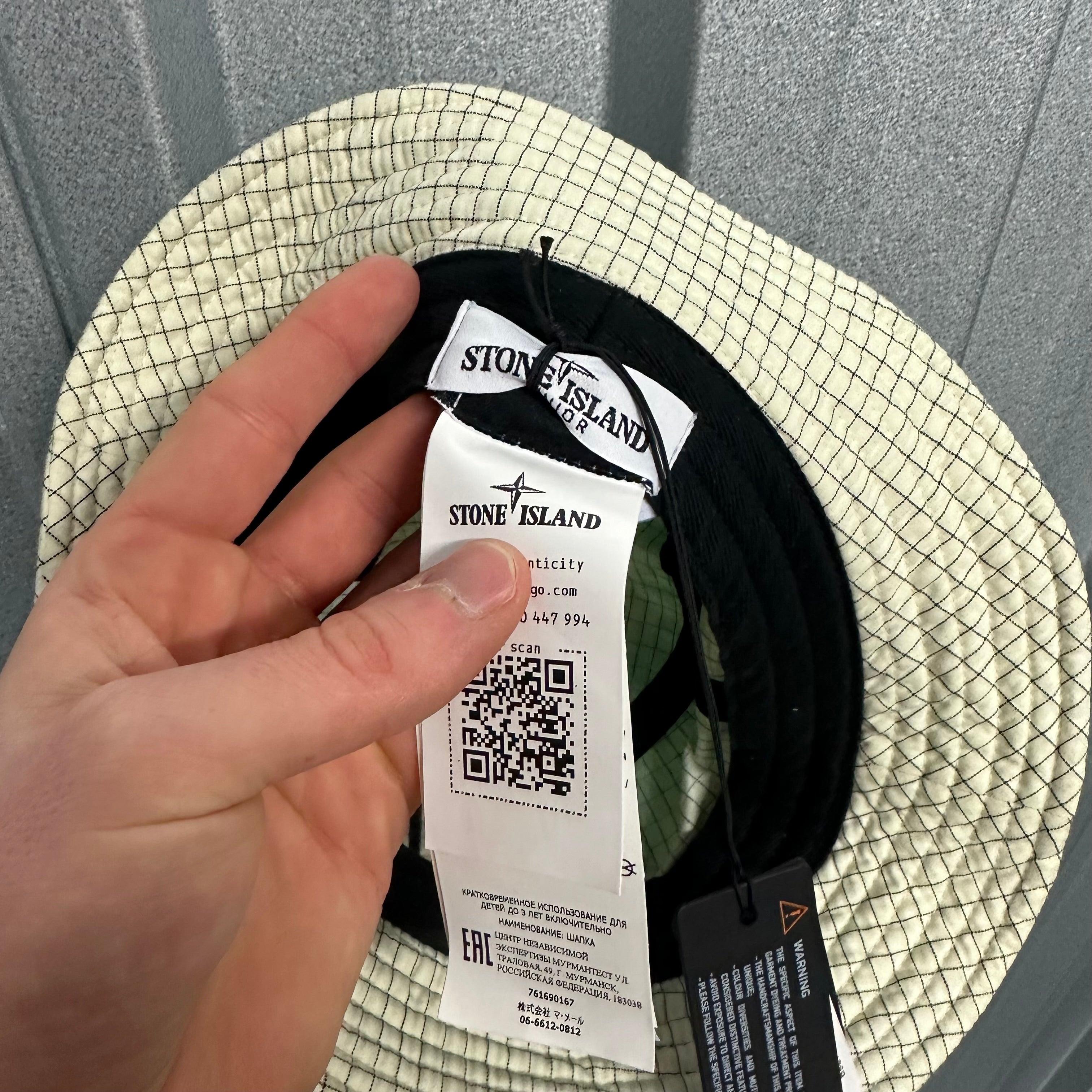 Stone Island Multicoloured Grid Bucket Hat
