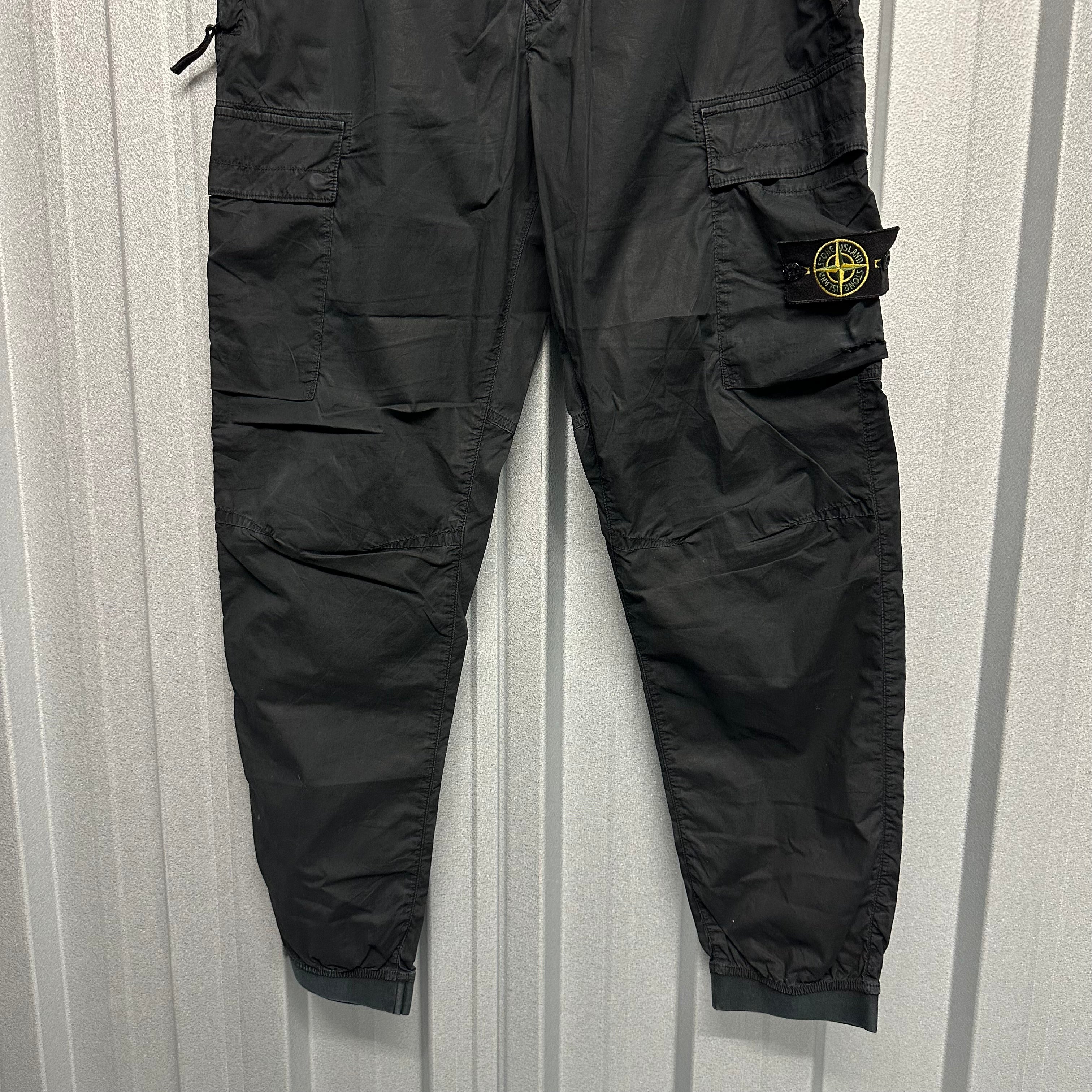 Stone Island Parachute Cargo Trousers with Cuffed Bottom - W36