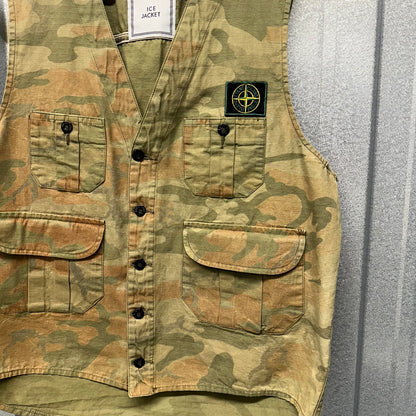 Stone Island Camo Ice Jacket Knit Utility Vest from 1990