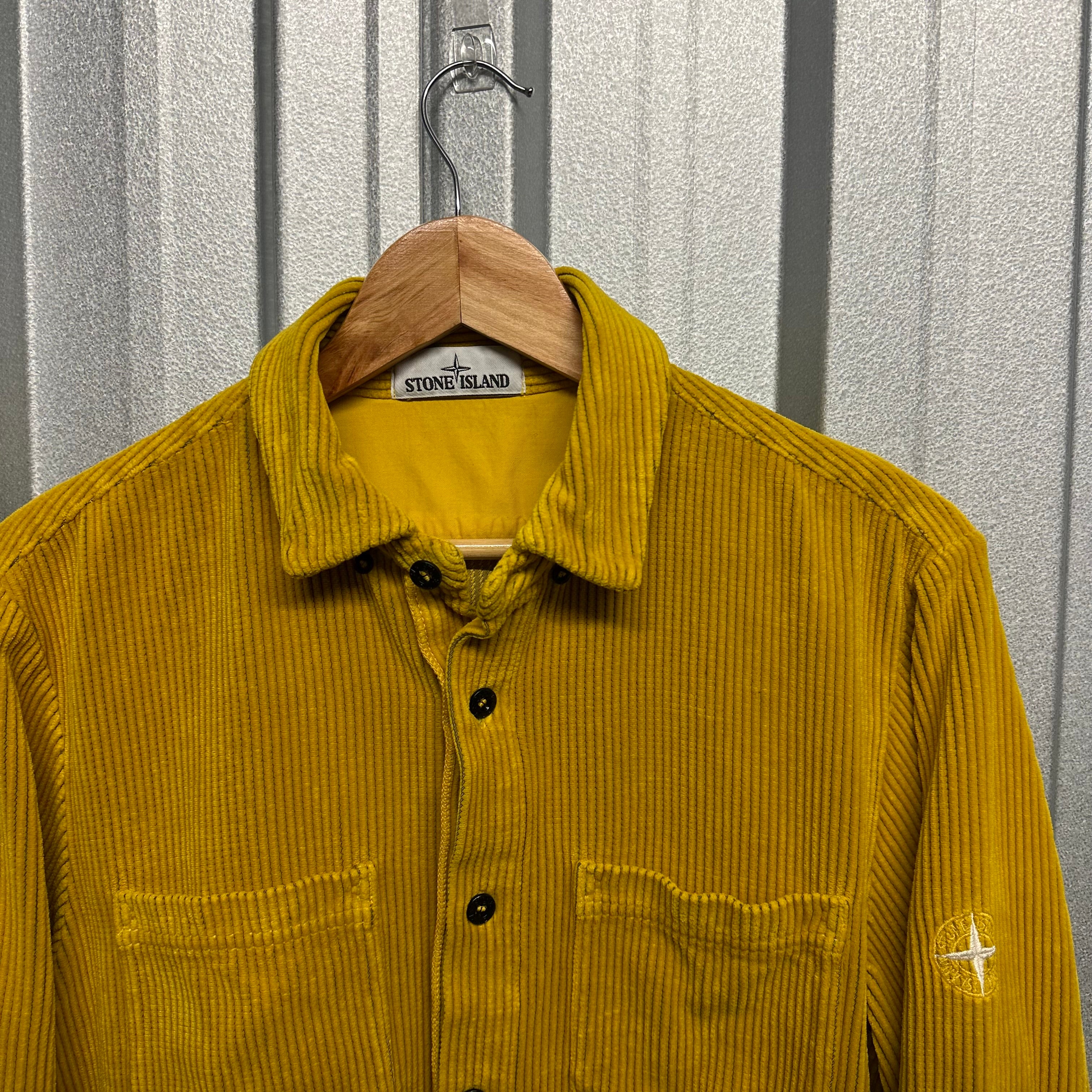 Stone Island Jumbo Corduroy Embroidered Compass Logo Shirt