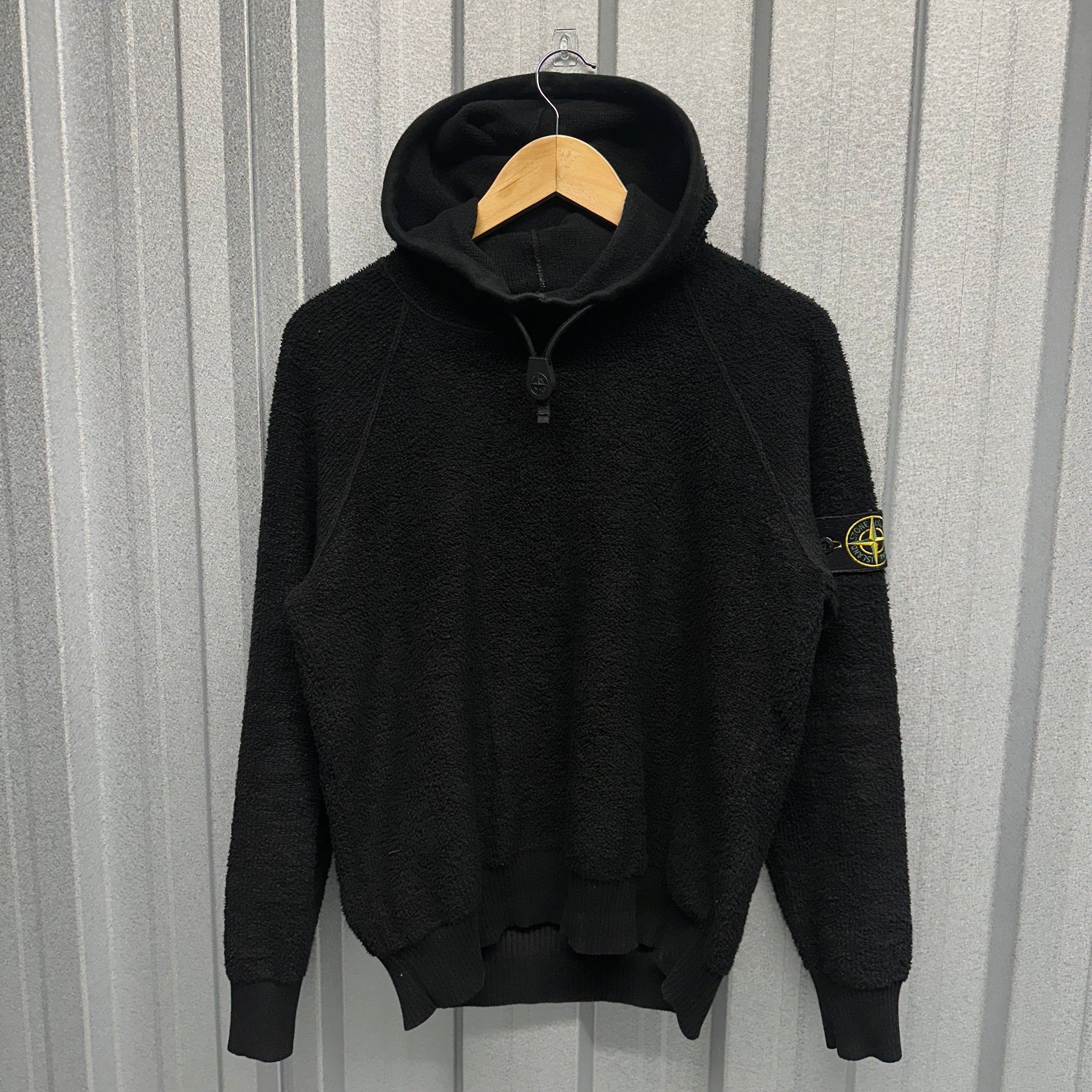 Stone Island Fleece Knit Pullover Hoodie