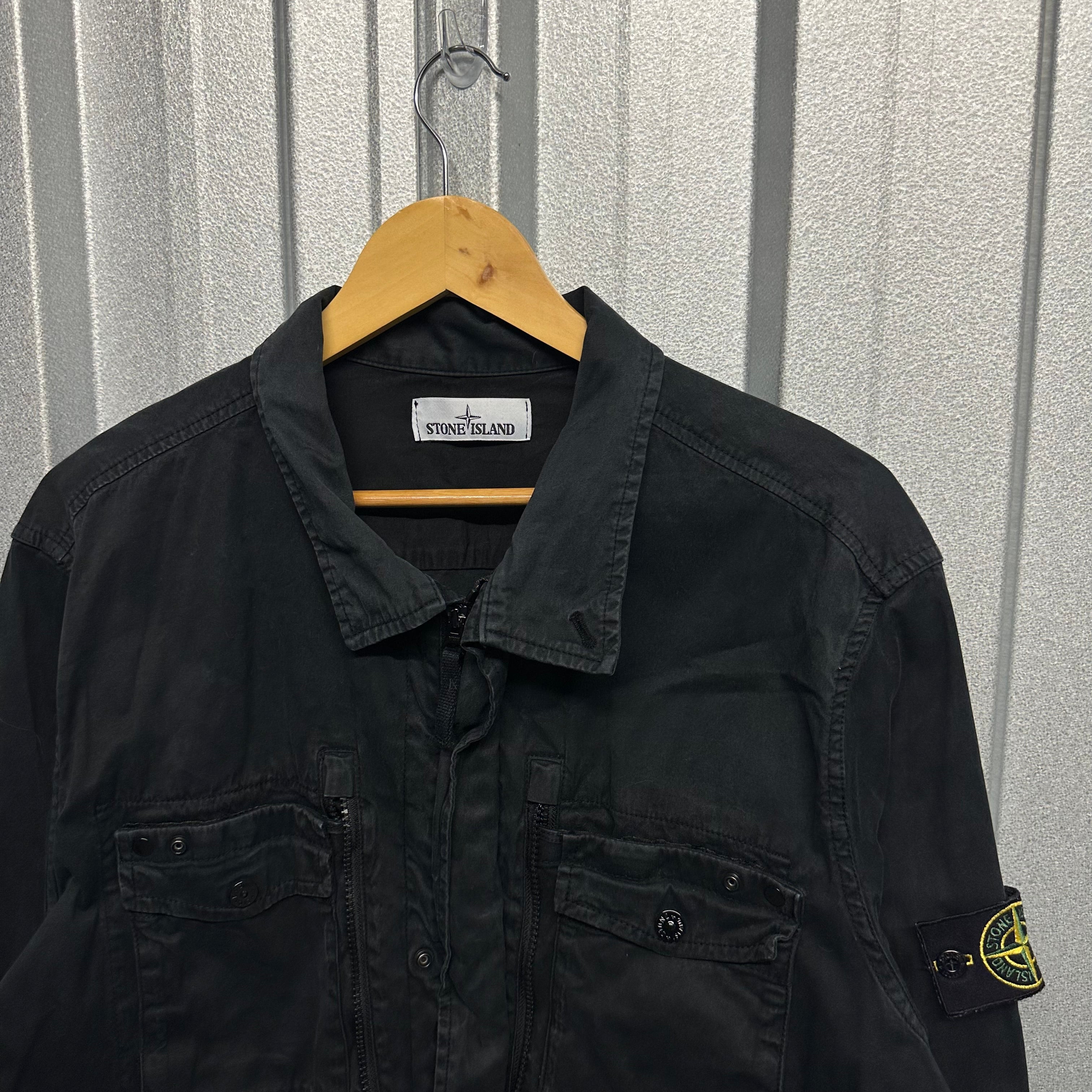 Stone Island MultiPocket Zip Up Overshirt - XXL