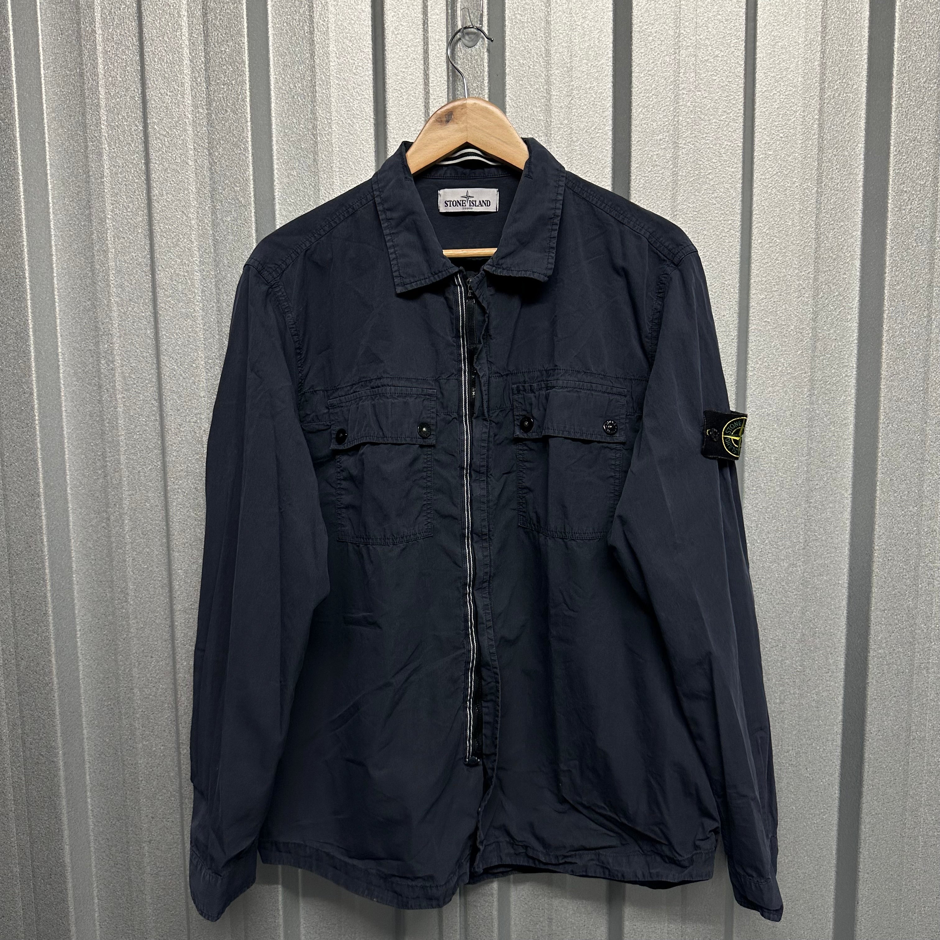 Stone Island Zip Up Double Pocket Overshirt - XXL