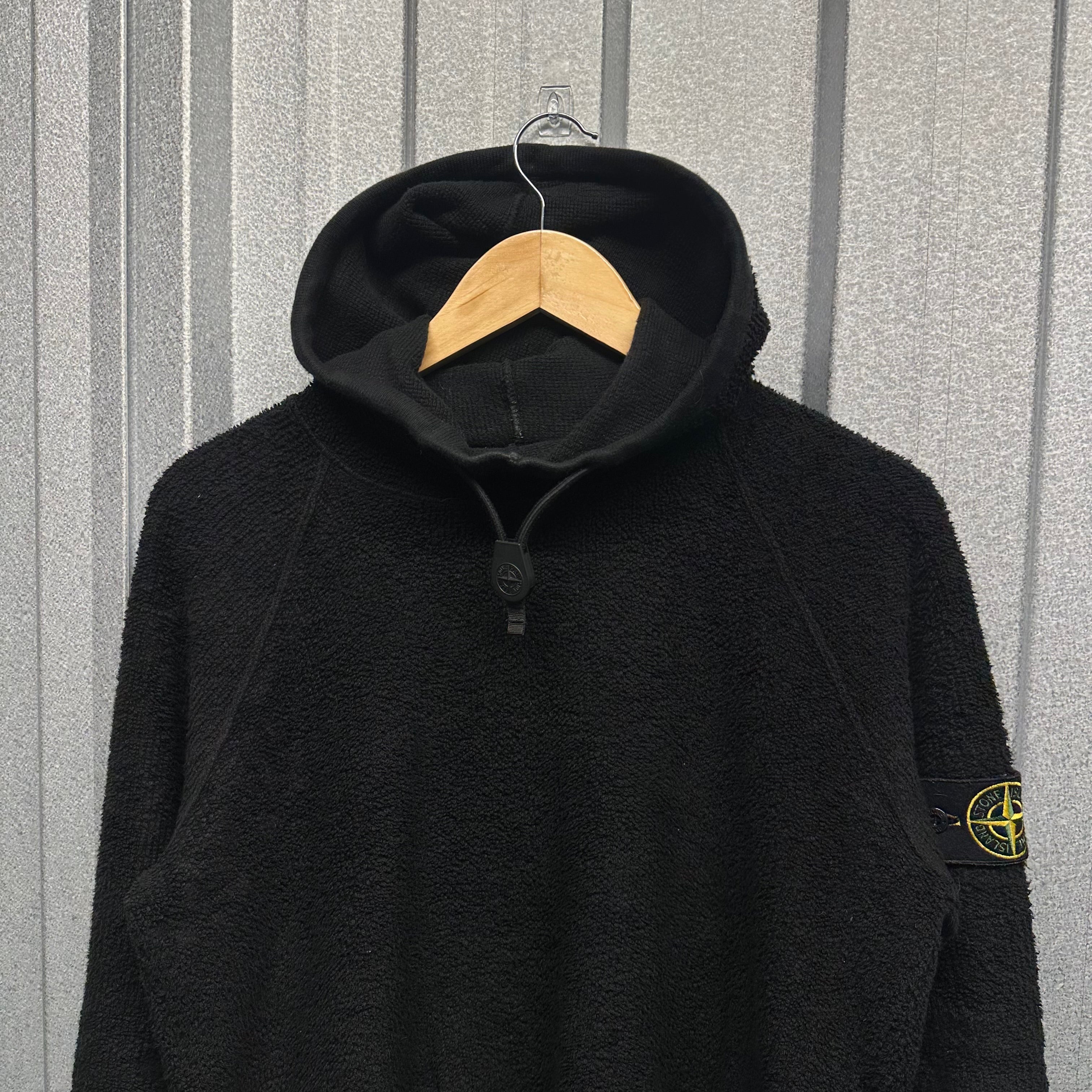 Stone Island Fleece Knit Pullover Hoodie