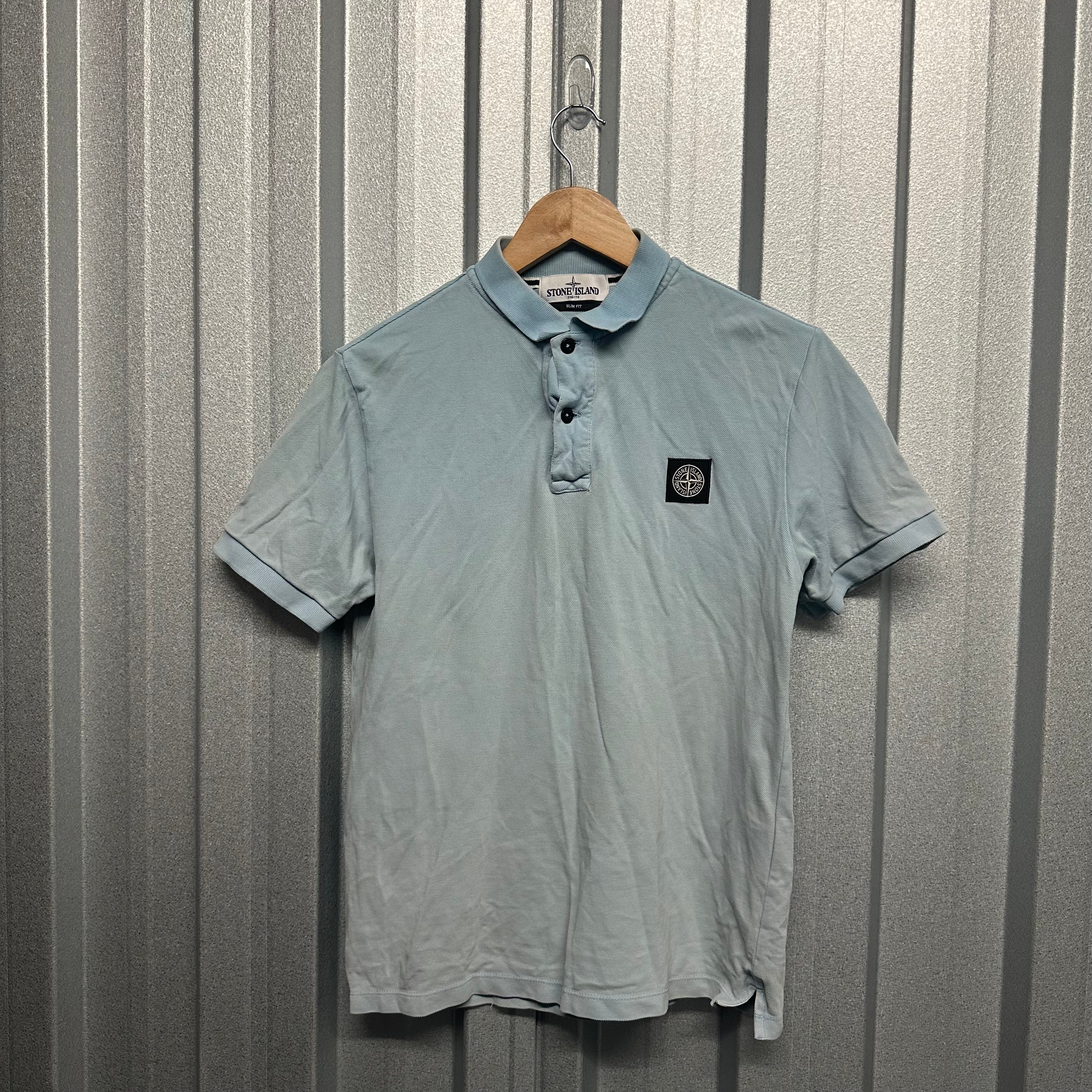 Stone Island Patch Logo Polo Shirt - M