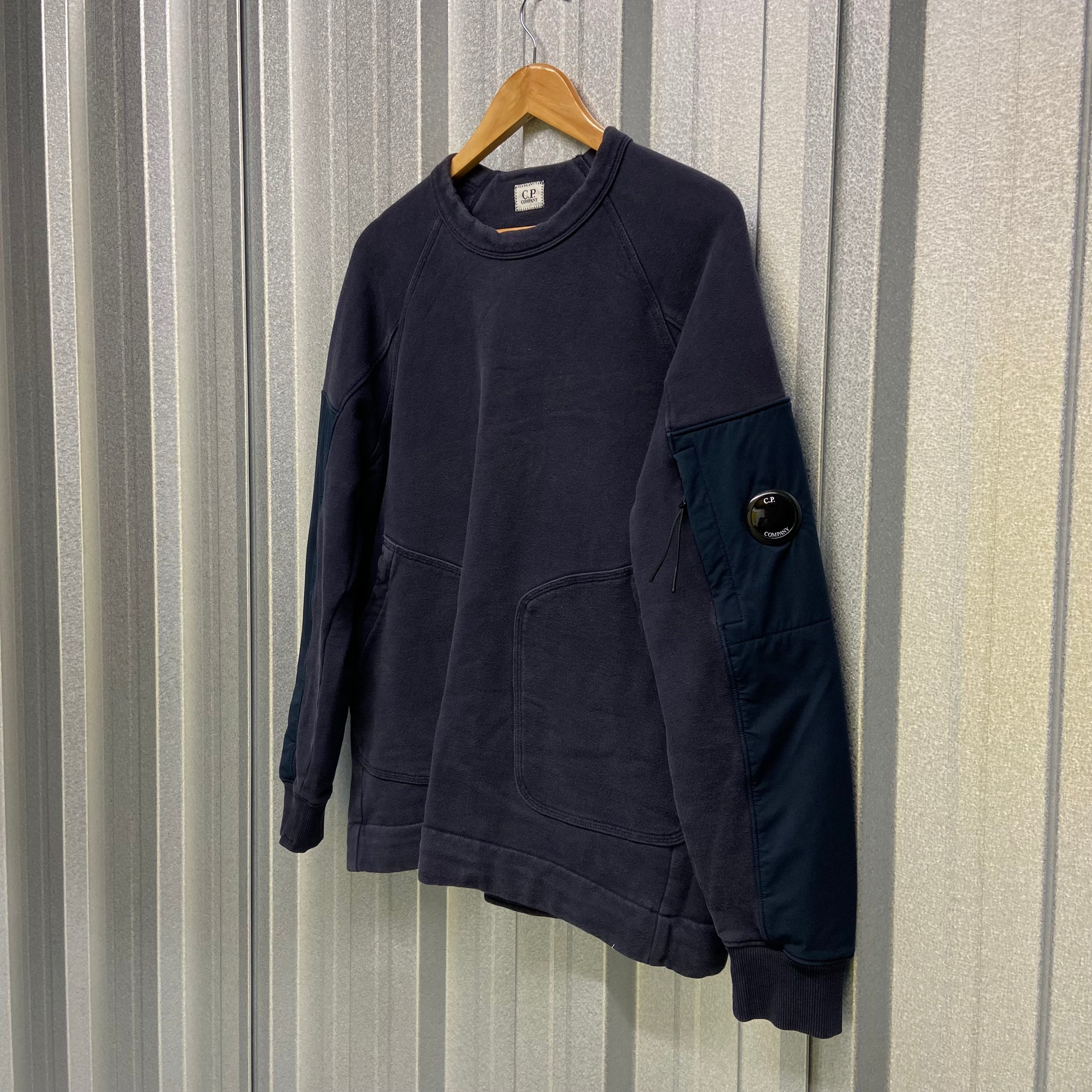 CP Company Pullover Nylon Panel Jumper with Micro Lens