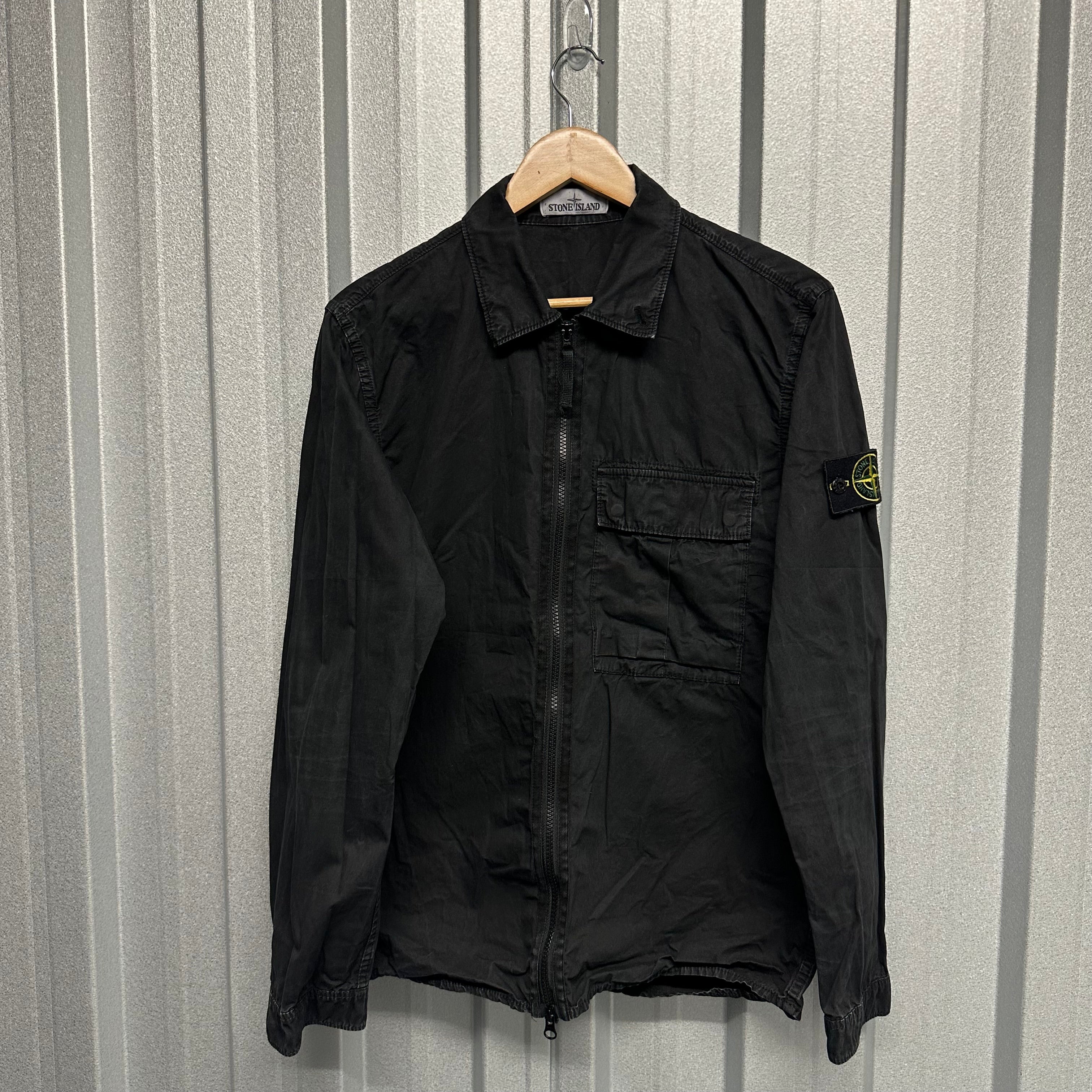 Stone Island Zip Up Overshirt Single Pocket - M