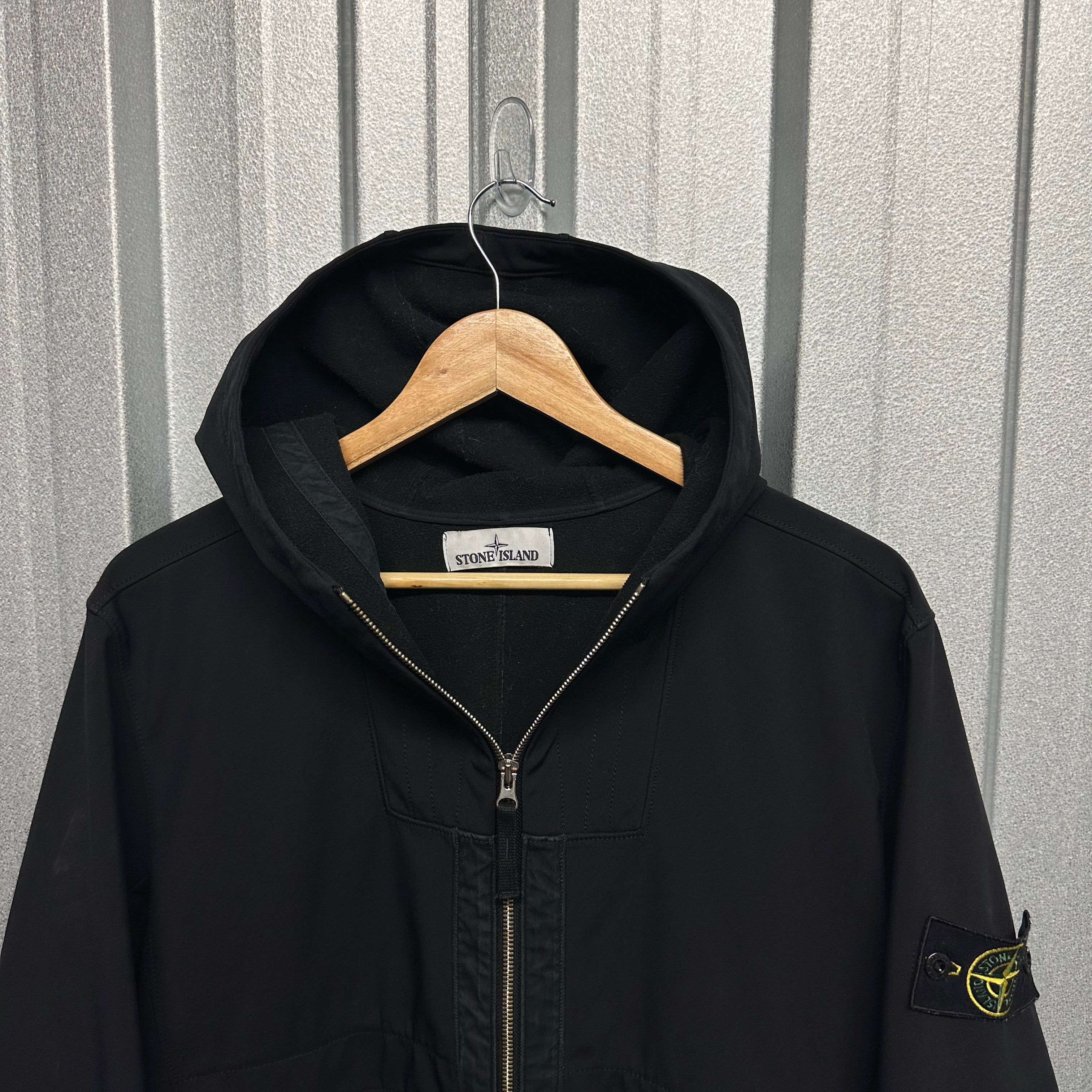 Stone Island Zip Up Soft Shell R Jacket - L