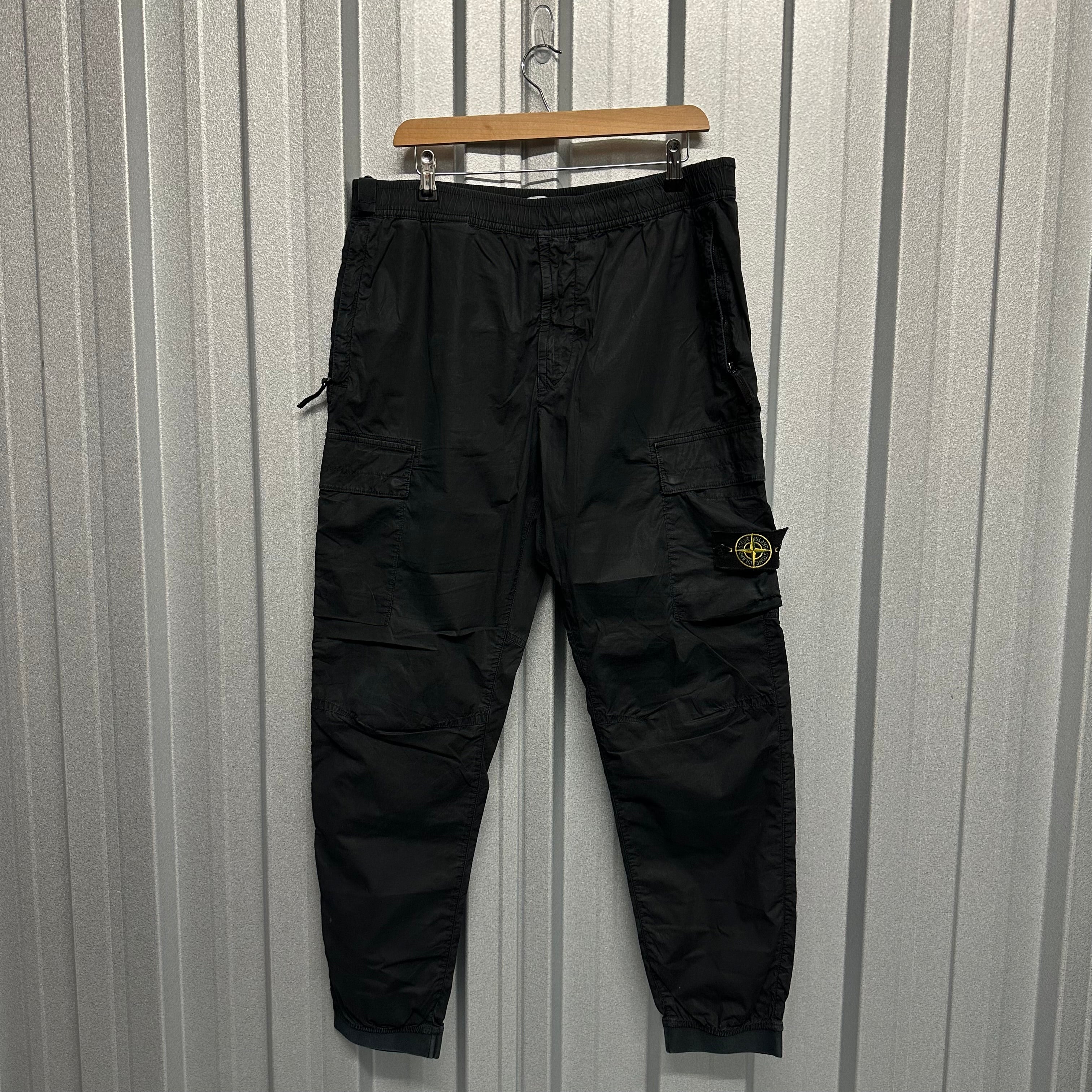 Stone Island Parachute Cargo Trousers with Cuffed Bottom - W36