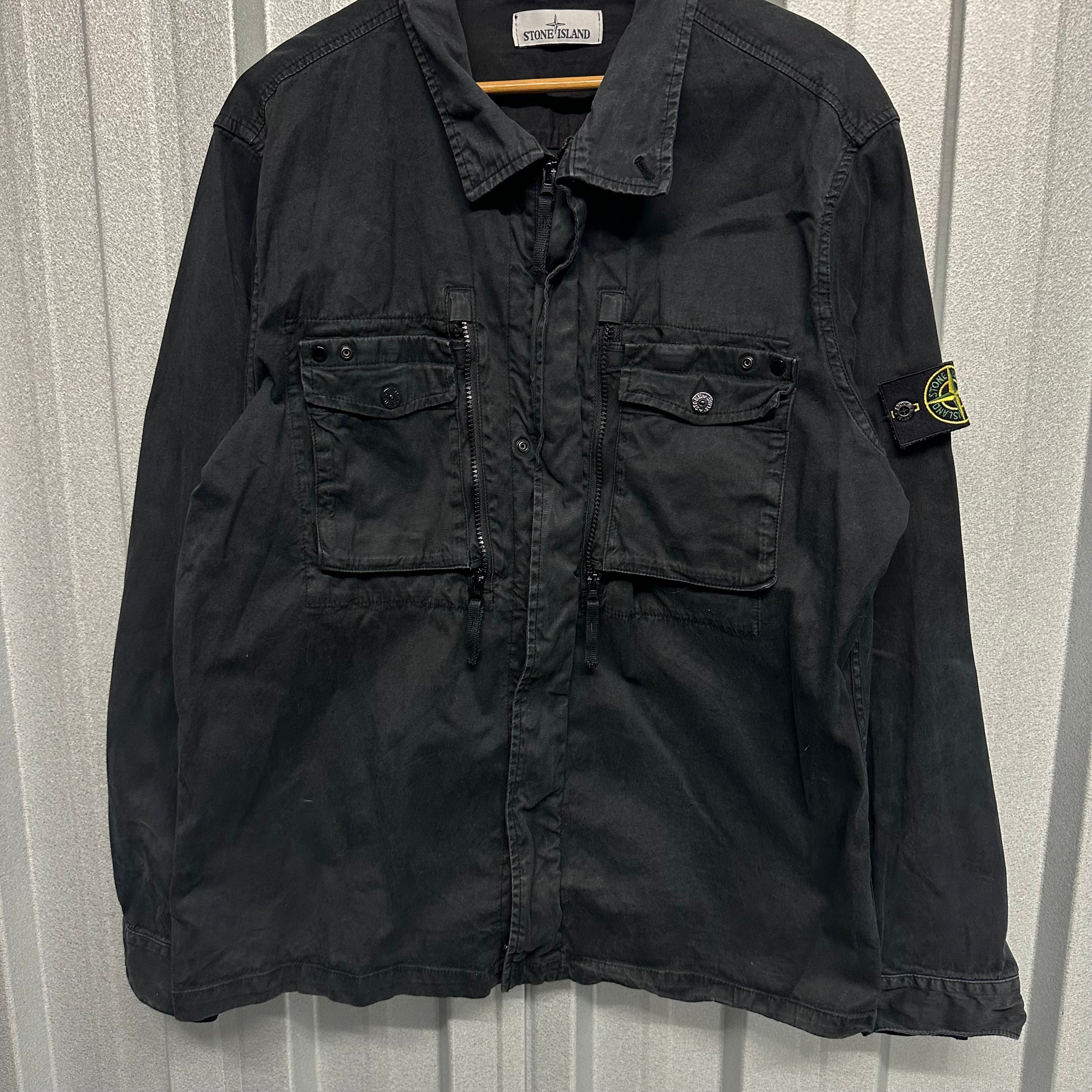 Stone Island MultiPocket Zip Up Overshirt - XXL