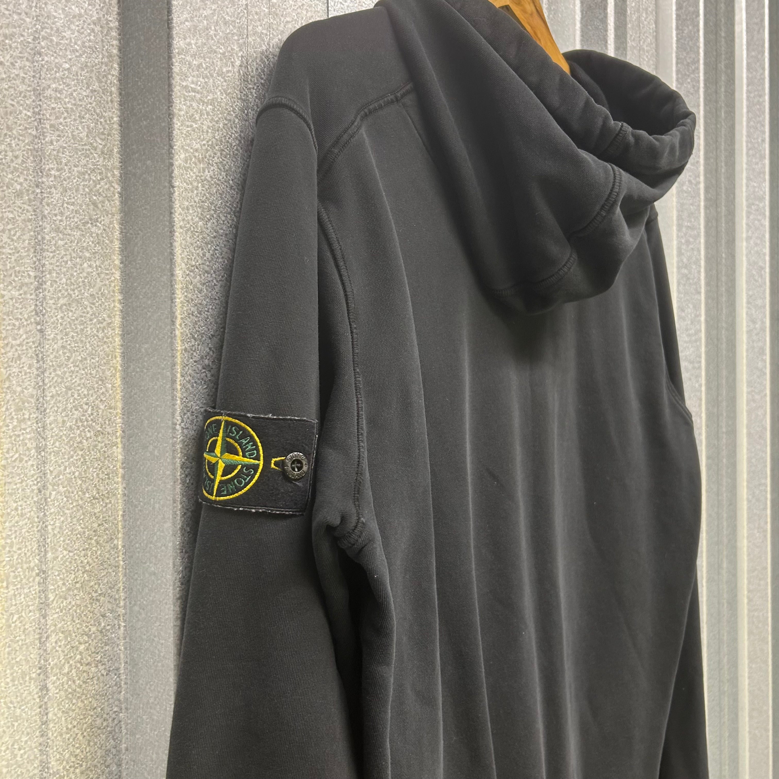 Stone Island Pullover Cotton Hoodie with Drawstrings