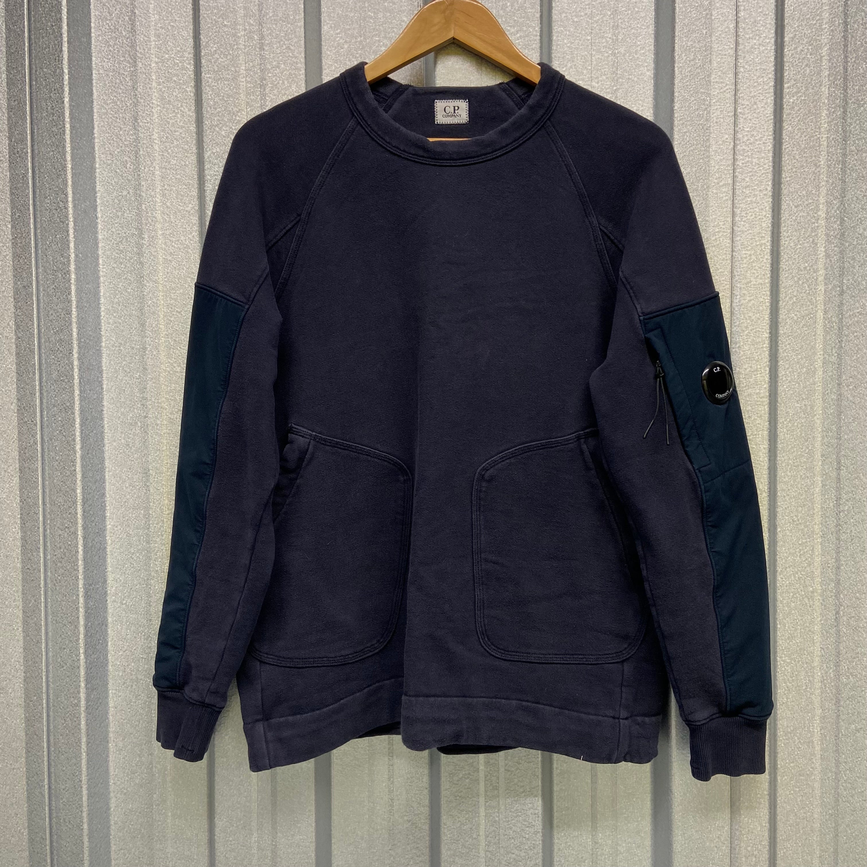 CP Company Pullover Nylon Panel Jumper with Micro Lens