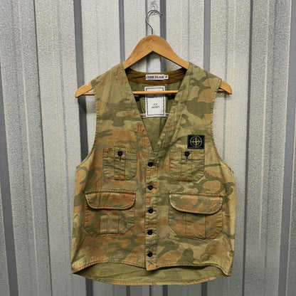 Stone Island Camo Ice Jacket Knit Utility Vest from 1990