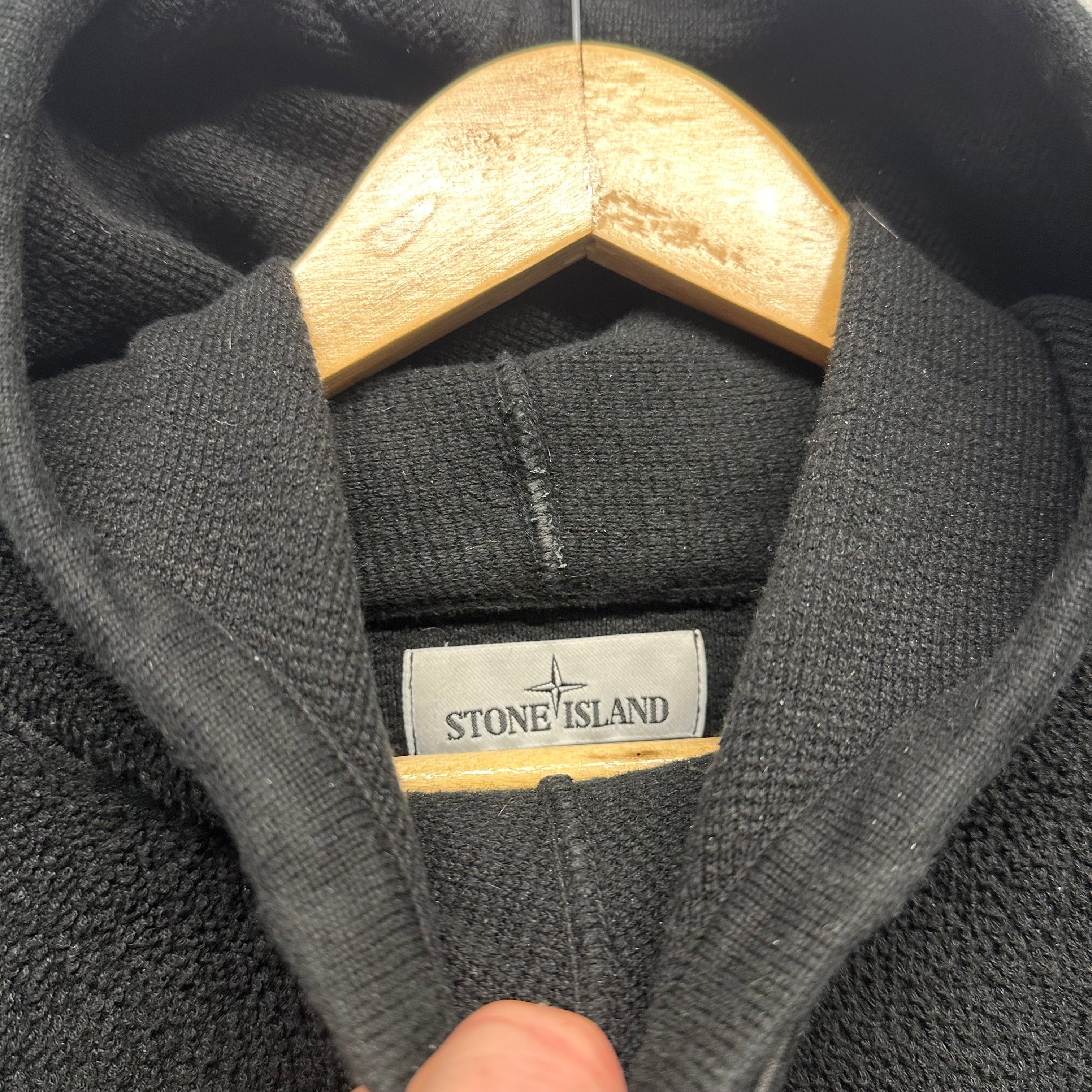 Stone Island Fleece Knit Pullover Hoodie