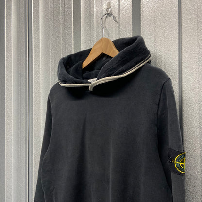 Stone Island Pullover Hoodie with Fleece Hood