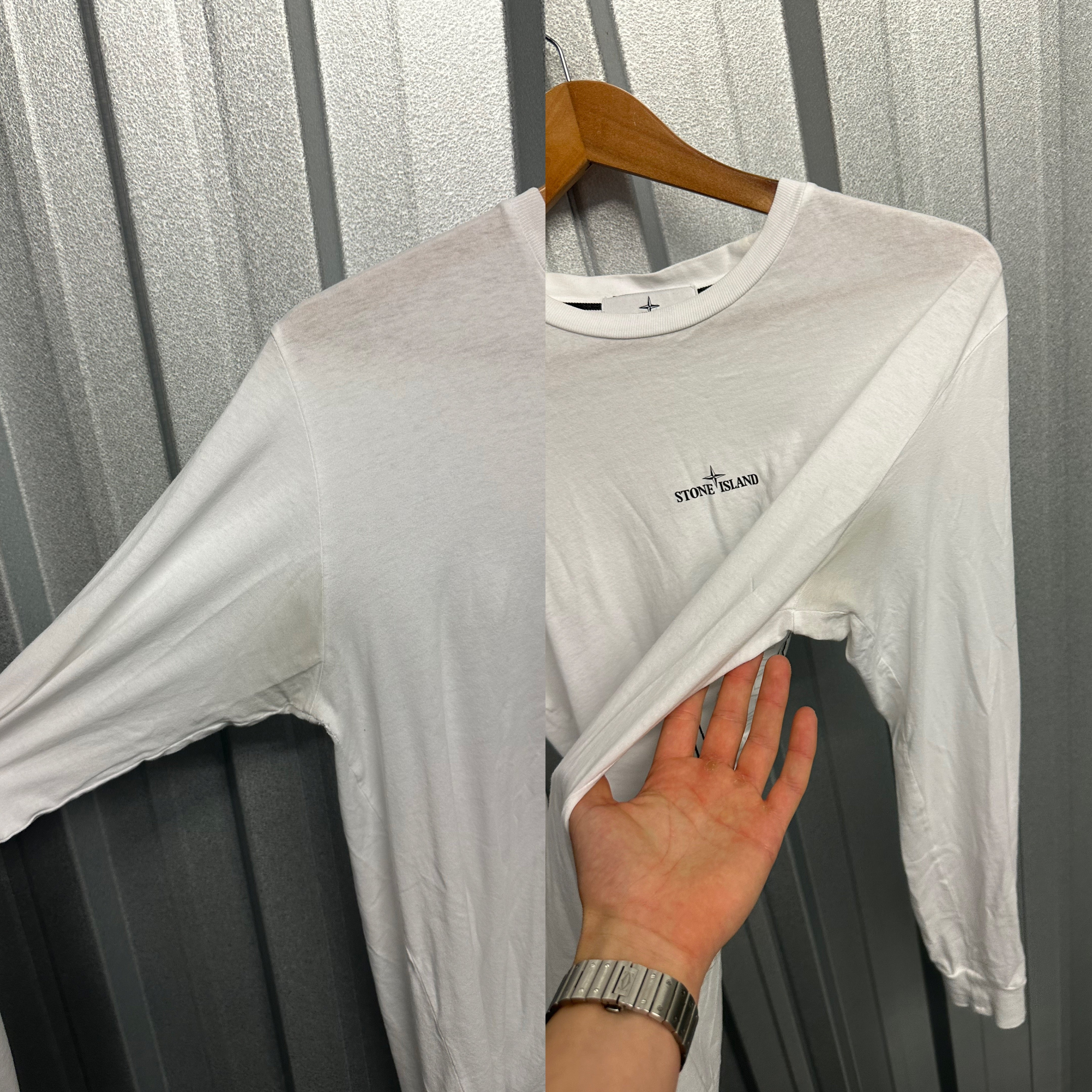 Stone Island Long Sleeve T-Shirt with Back Compass-S