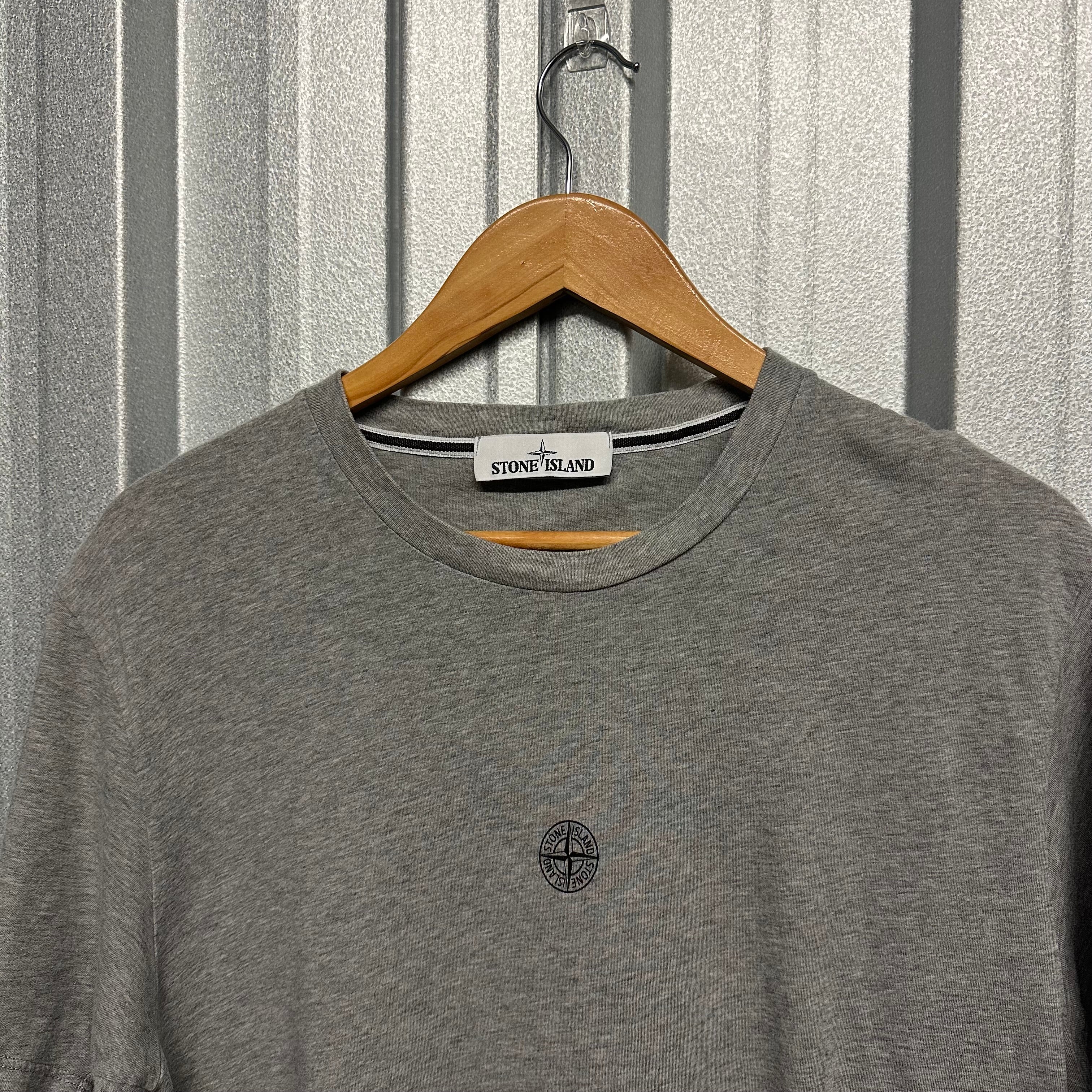 Stone Island Compass Logo Spell Out Short Sleeved T Shirt