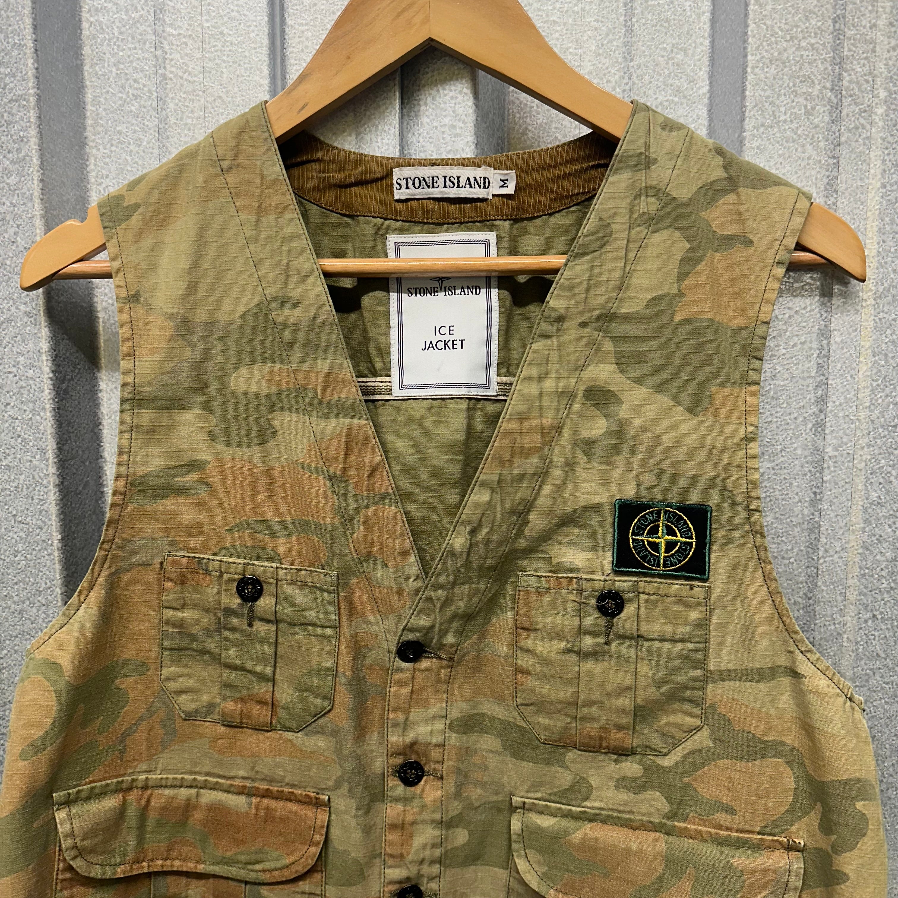 Stone Island Camo Ice Jacket Knit Utility Vest from 1990