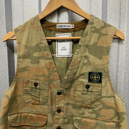 Stone Island Camo Ice Jacket Knit Utility Vest from 1990
