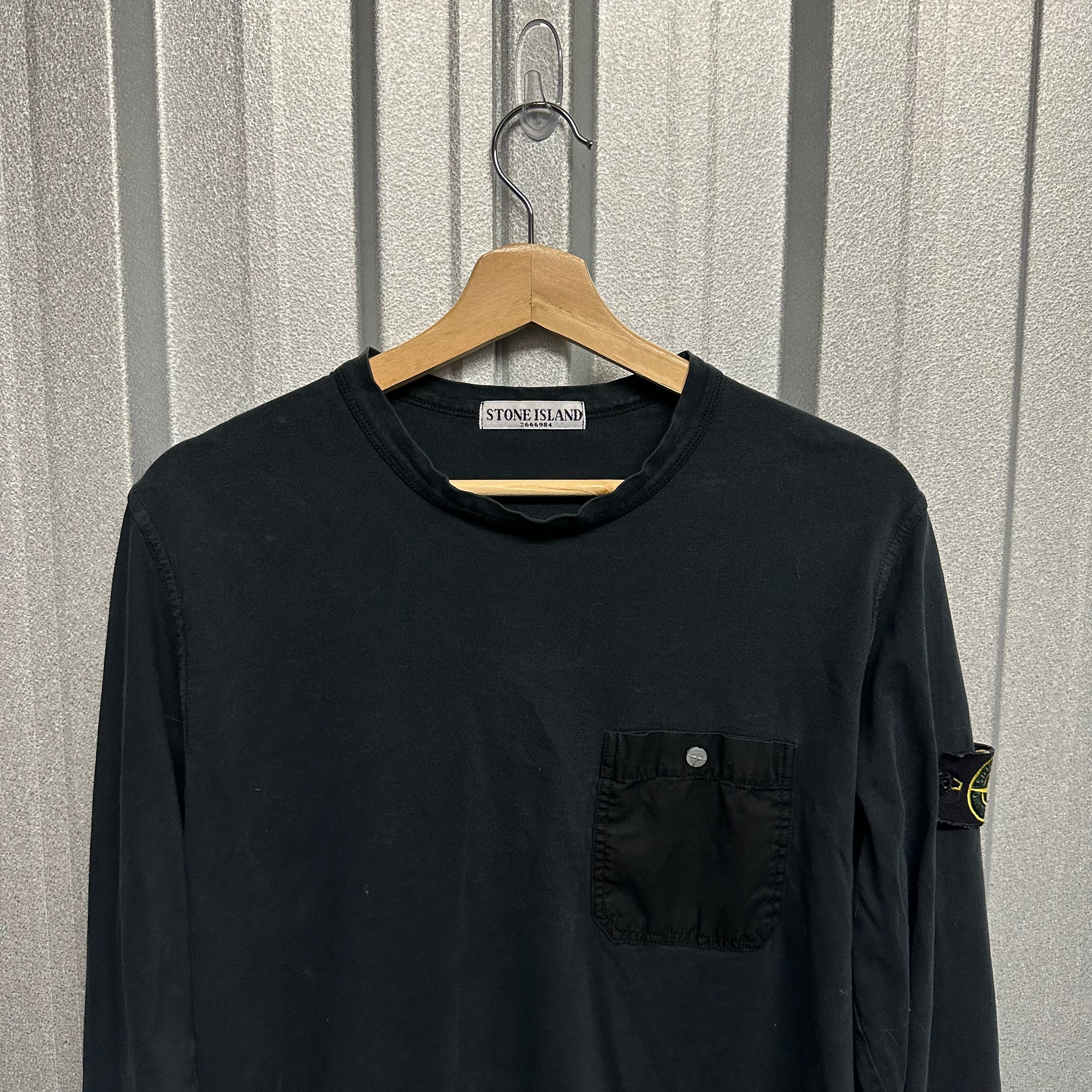 Stone Island Single Pocket Long Sleeve T-Shirt-S