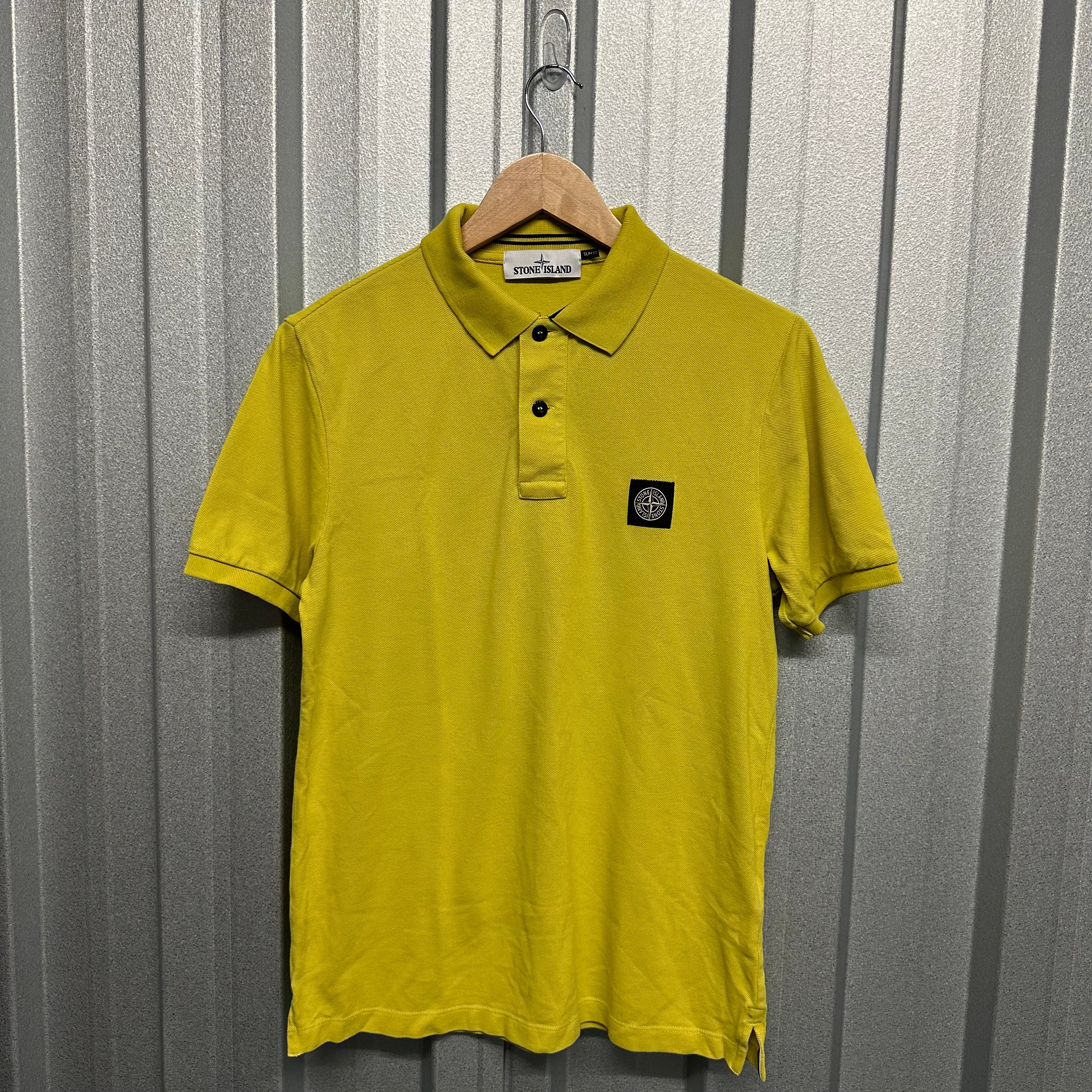 Stone Island Short Sleeved Patch Logo Polo Shirt - M