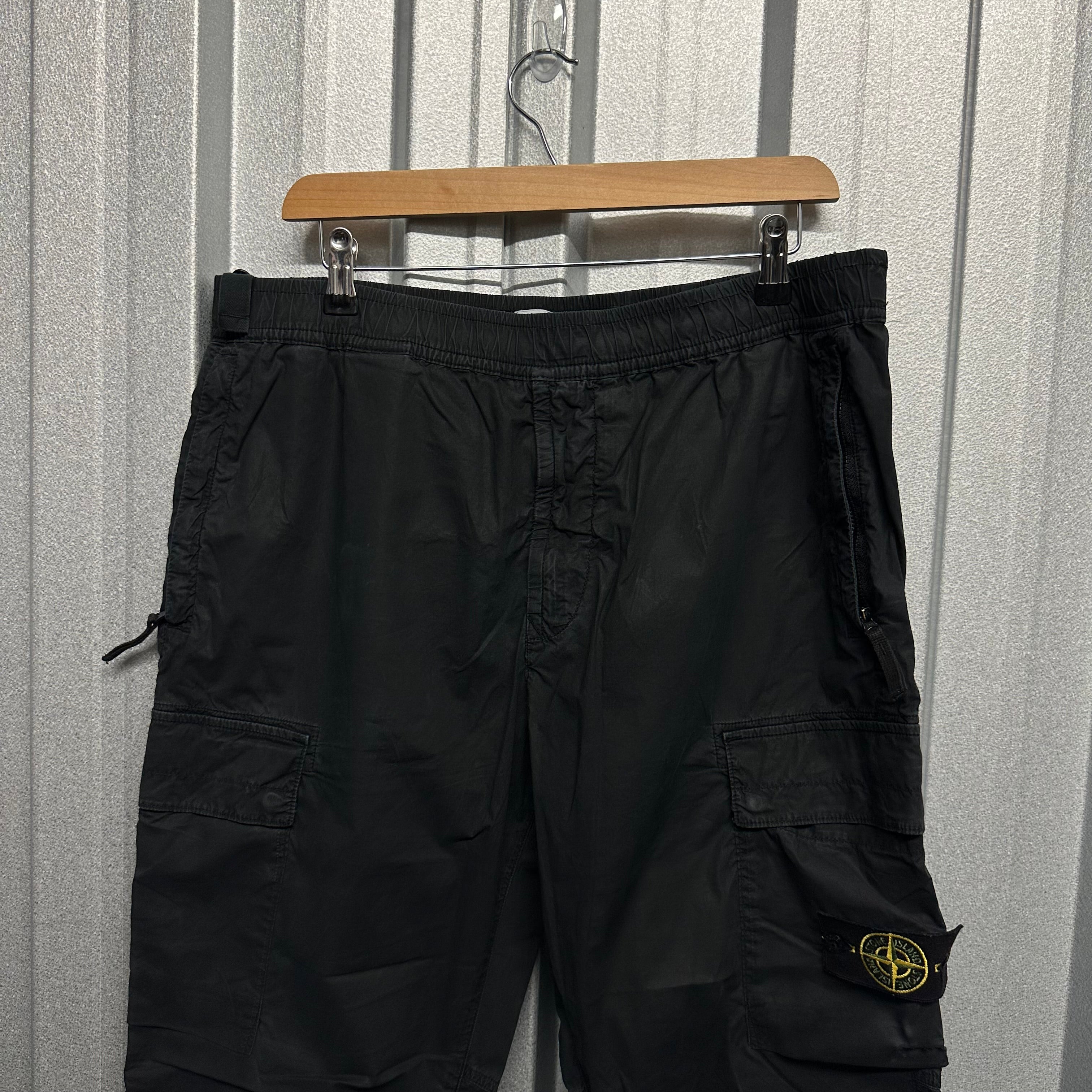 Stone Island Parachute Cargo Trousers with Cuffed Bottom - W36