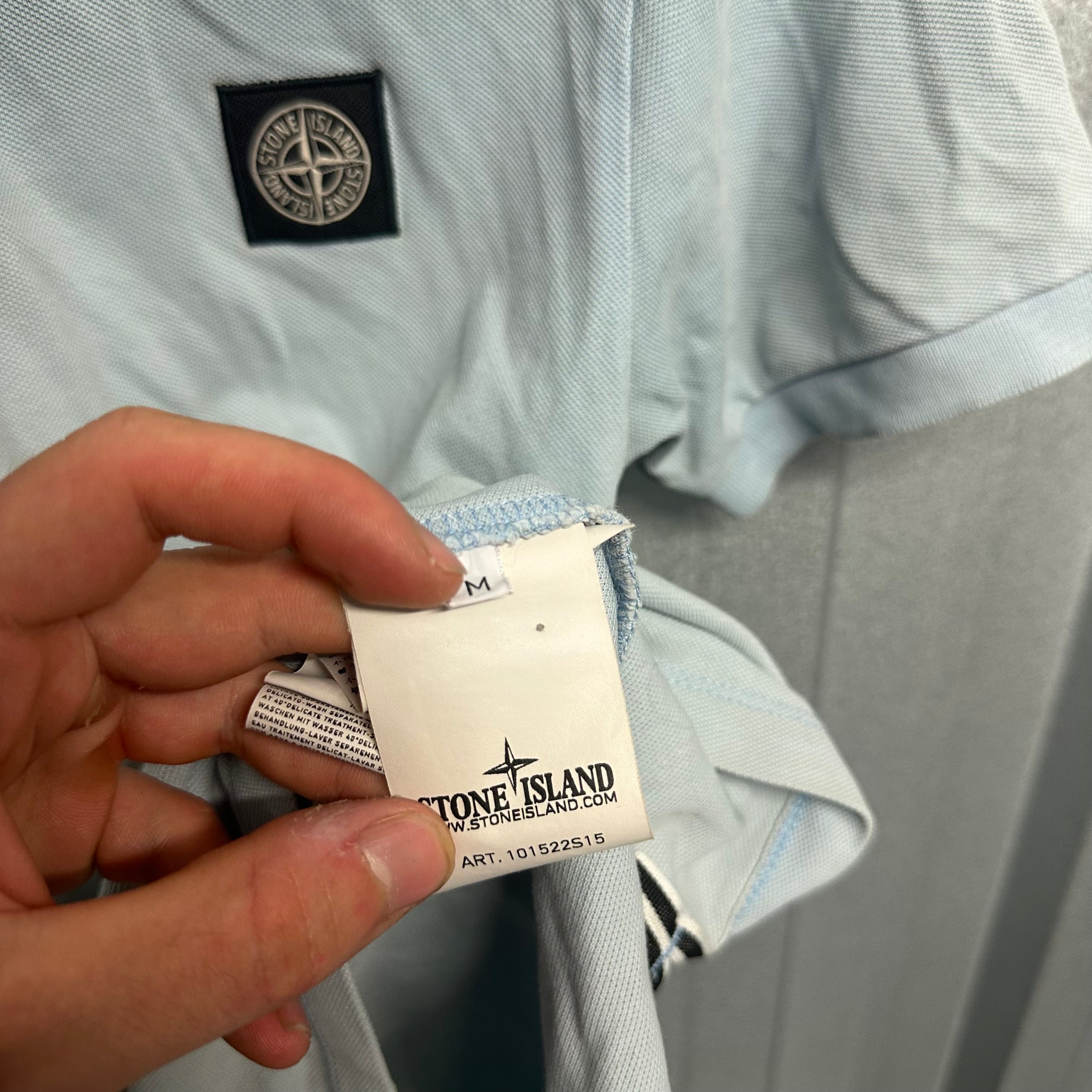 Stone Island Patch Logo Polo Shirt - M