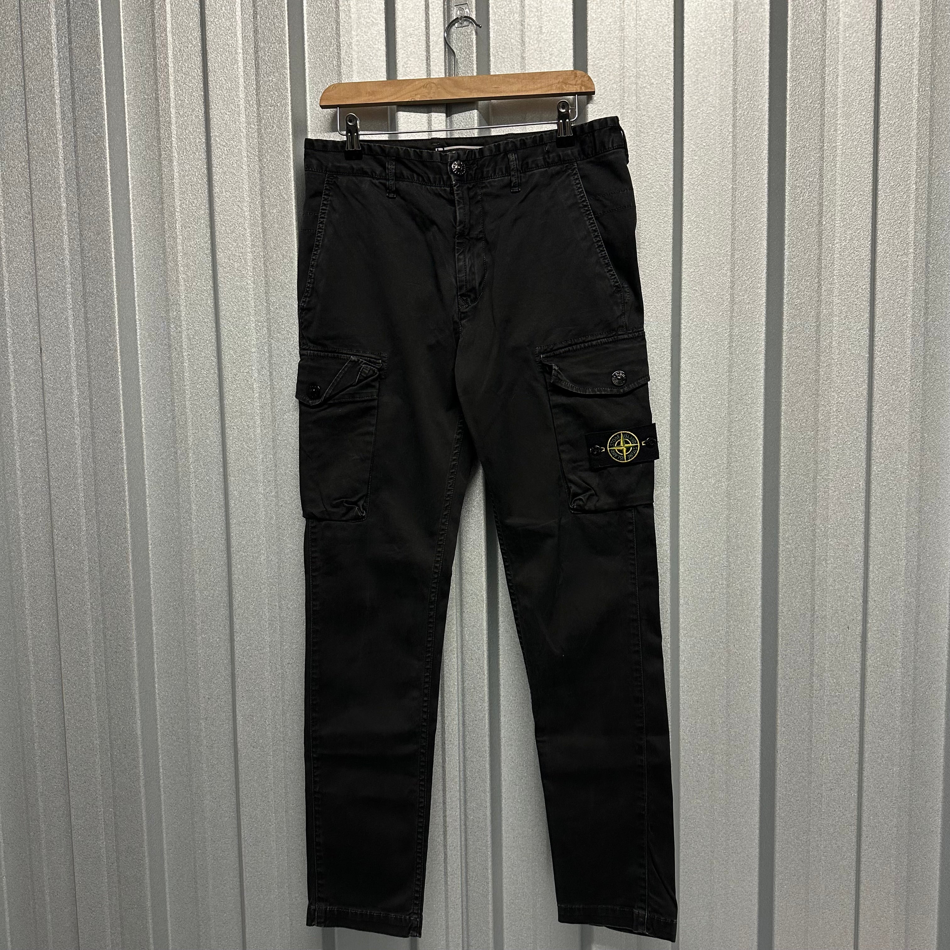 Stone Island Garment Dyed Slim Fit Cargo Trousers