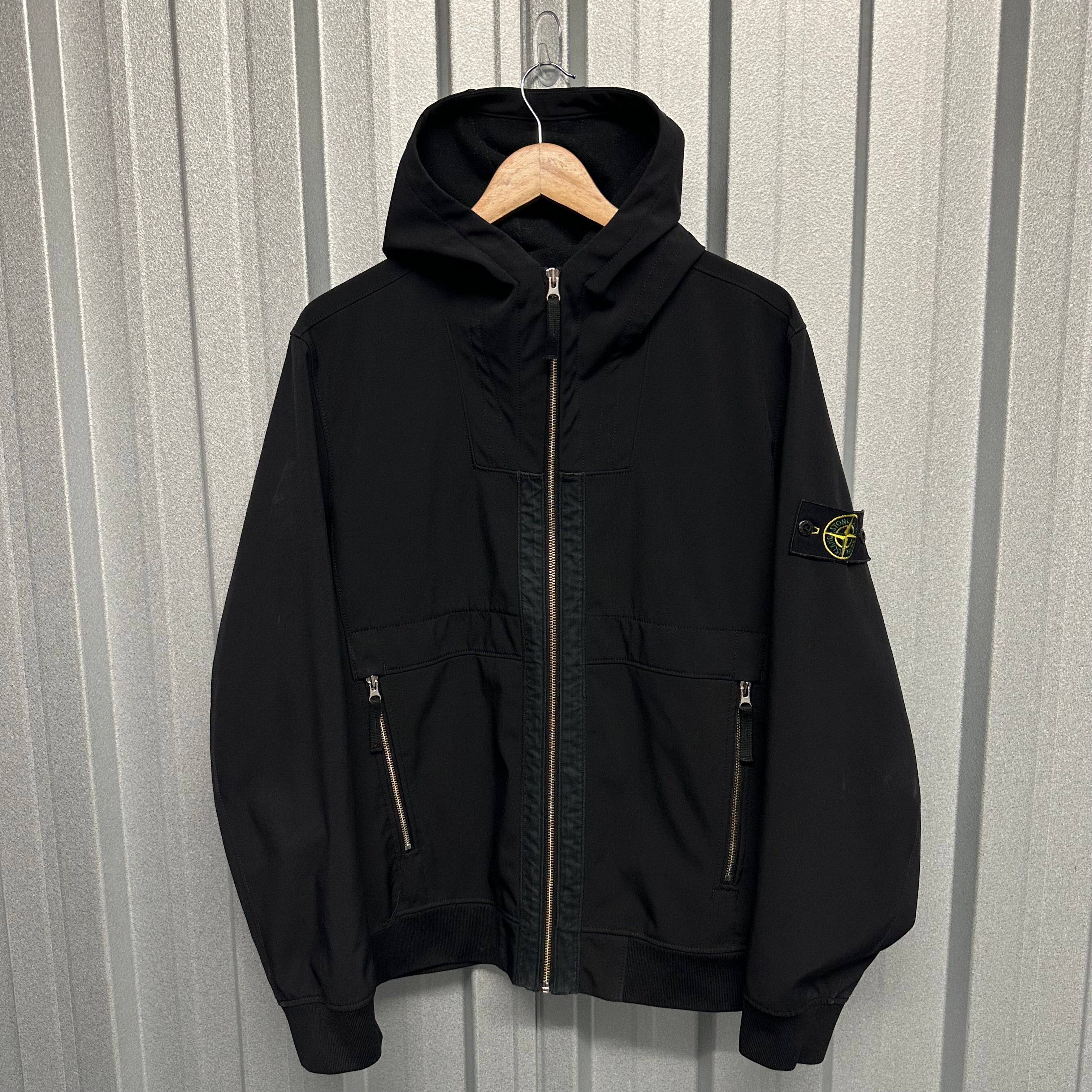 Stone Island Zip Up Soft Shell R Jacket - L