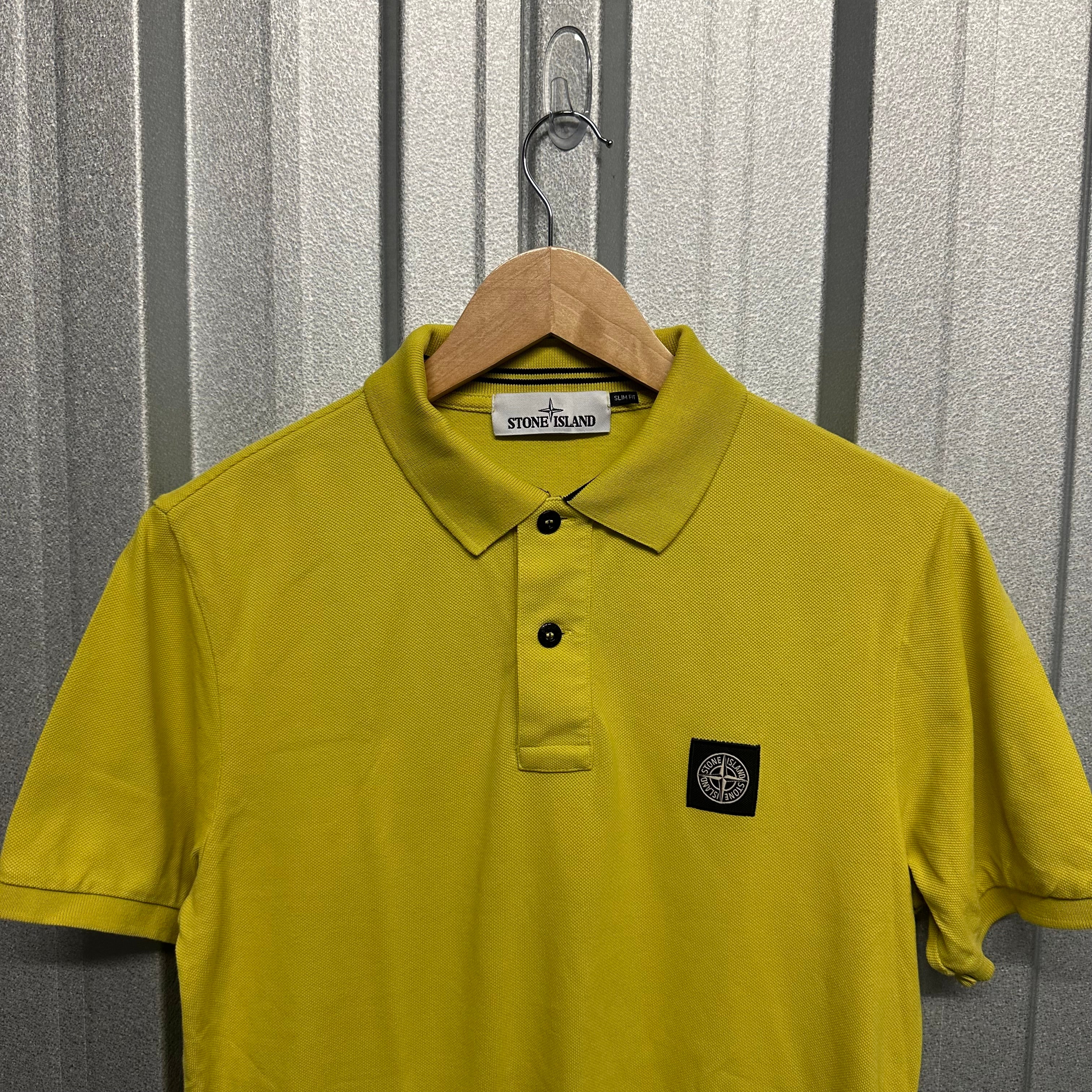 Stone Island Short Sleeved Patch Logo Polo Shirt - M