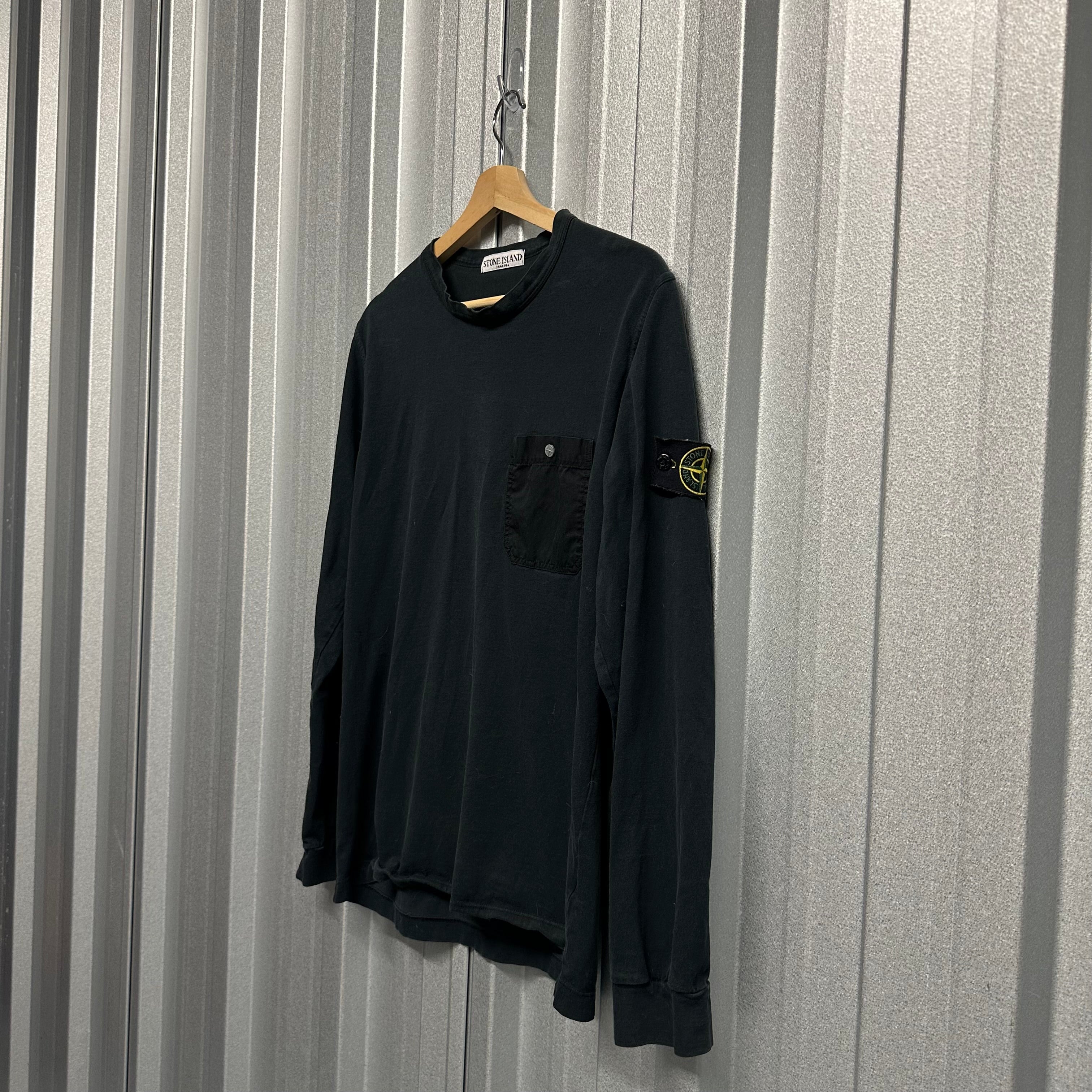 Stone Island Single Pocket Long Sleeve T-Shirt-S
