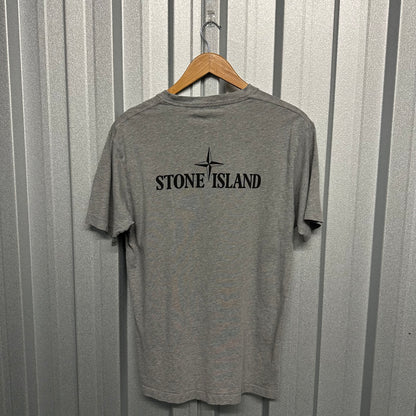 Stone Island Compass Logo Spell Out Short Sleeved T Shirt