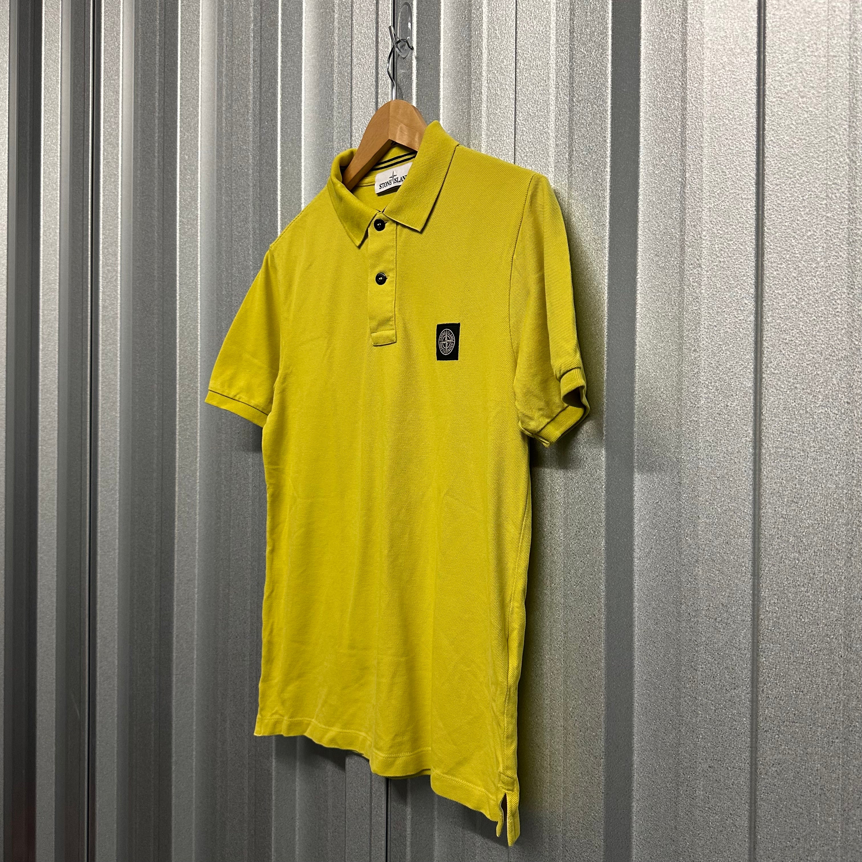 Stone Island Short Sleeved Patch Logo Polo Shirt - M
