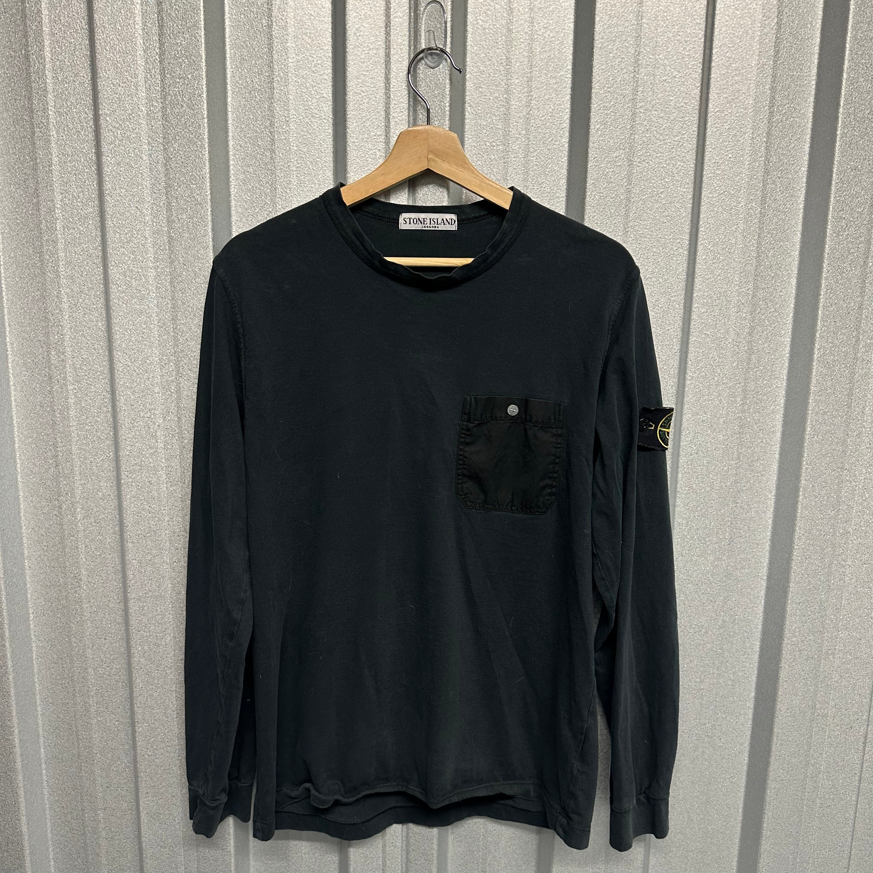 Stone Island Single Pocket Long Sleeve T-Shirt-S