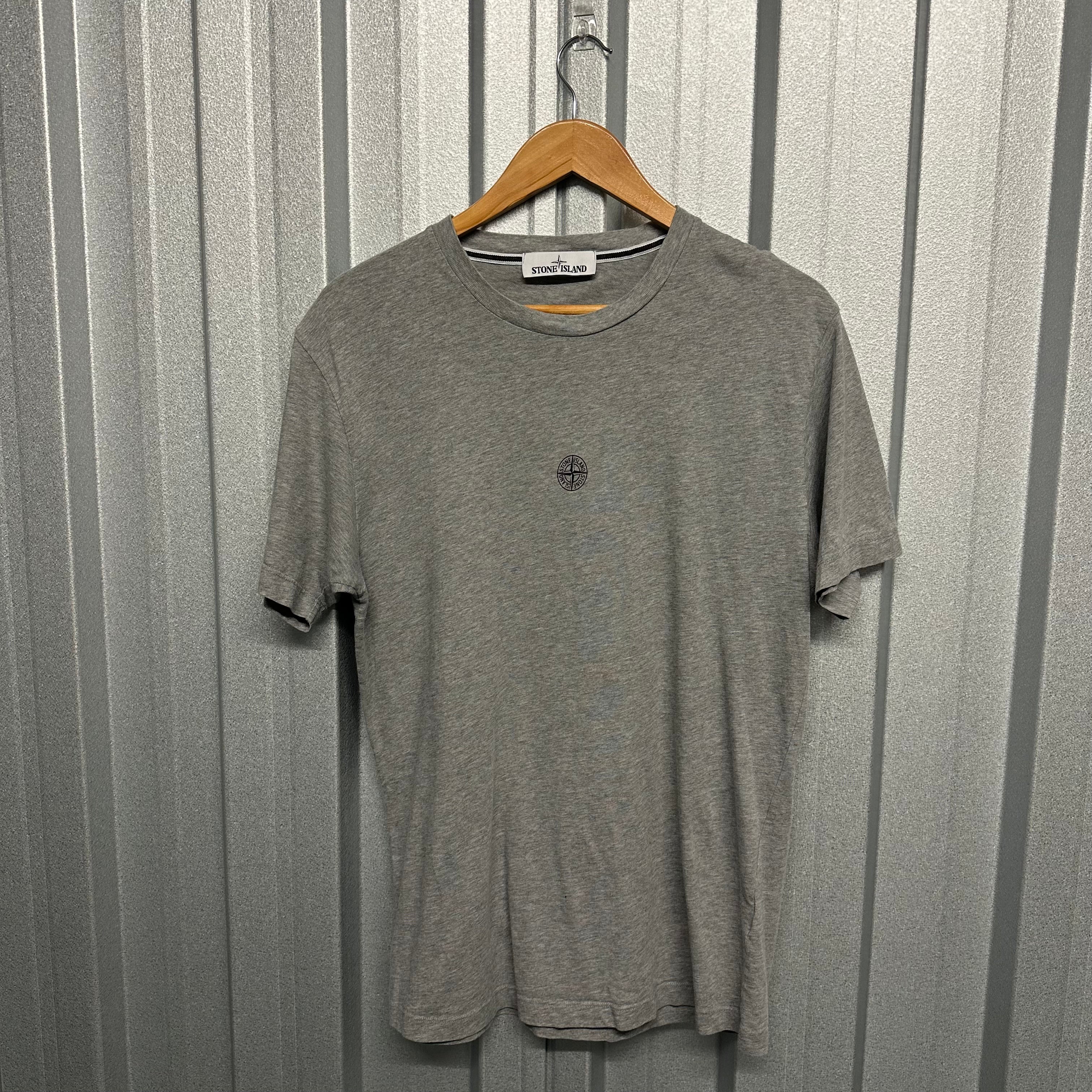 Stone Island Compass Logo Spell Out Short Sleeved T Shirt